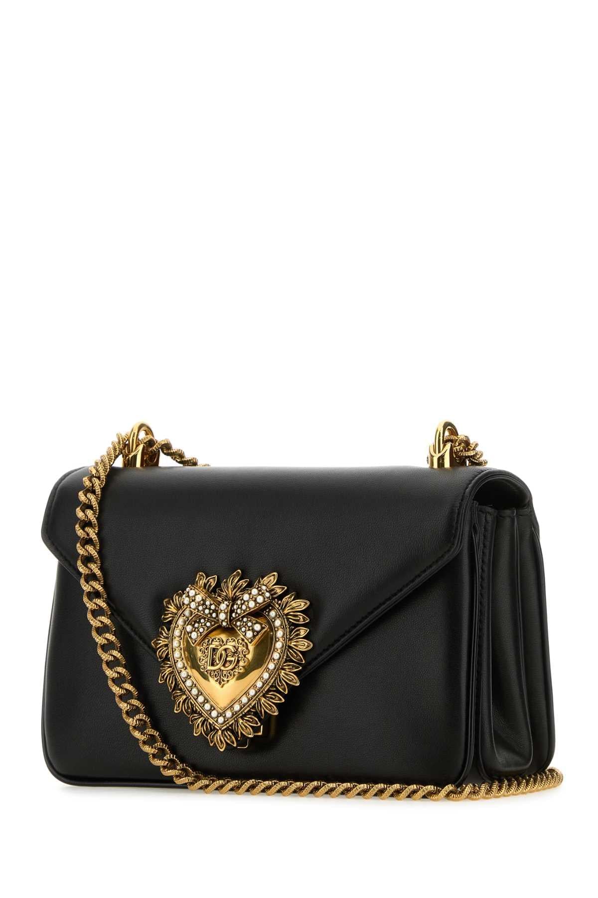 Dolce & Gabbana Women Black Nappa Leather Devotion Shoulder Bag DOLCE & GABBANA
