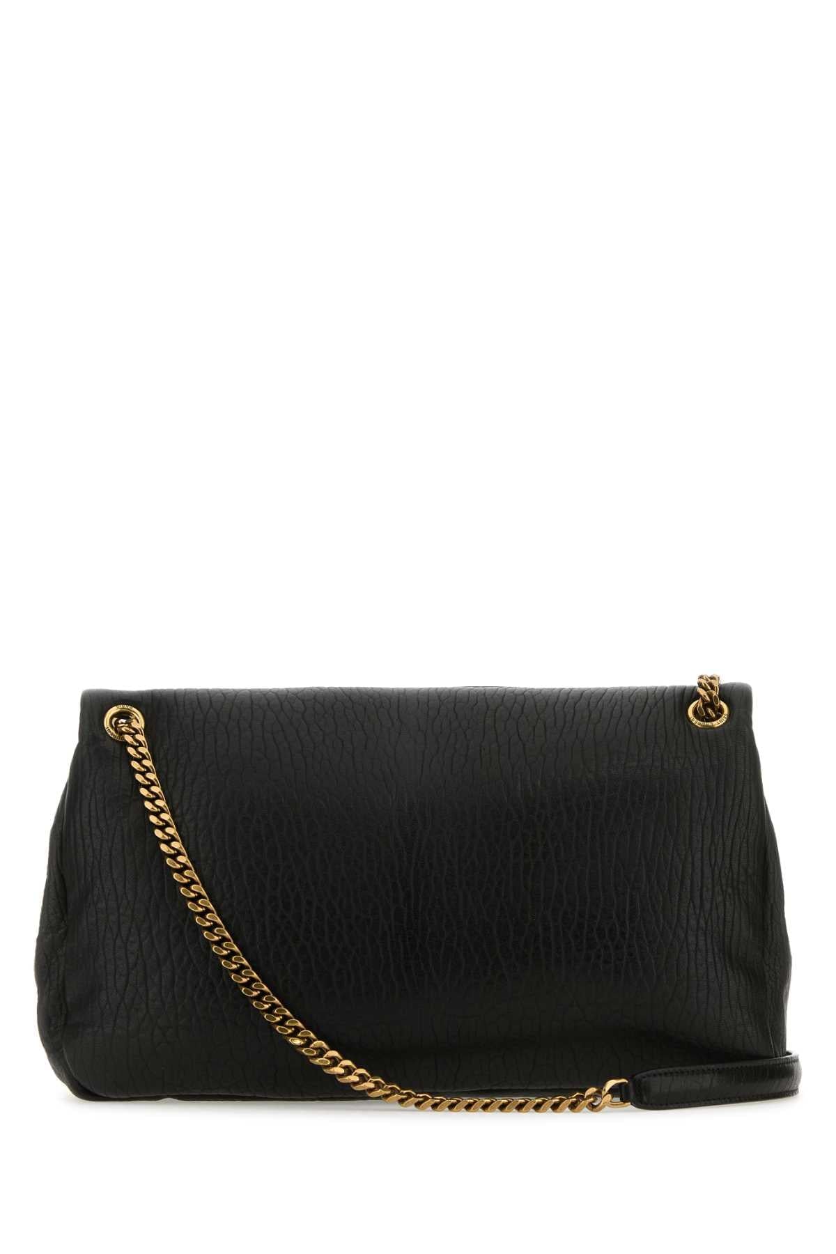 Saint Laurent Women Black Leather Big Calypso Shoulder Bag SAINT LAURENT