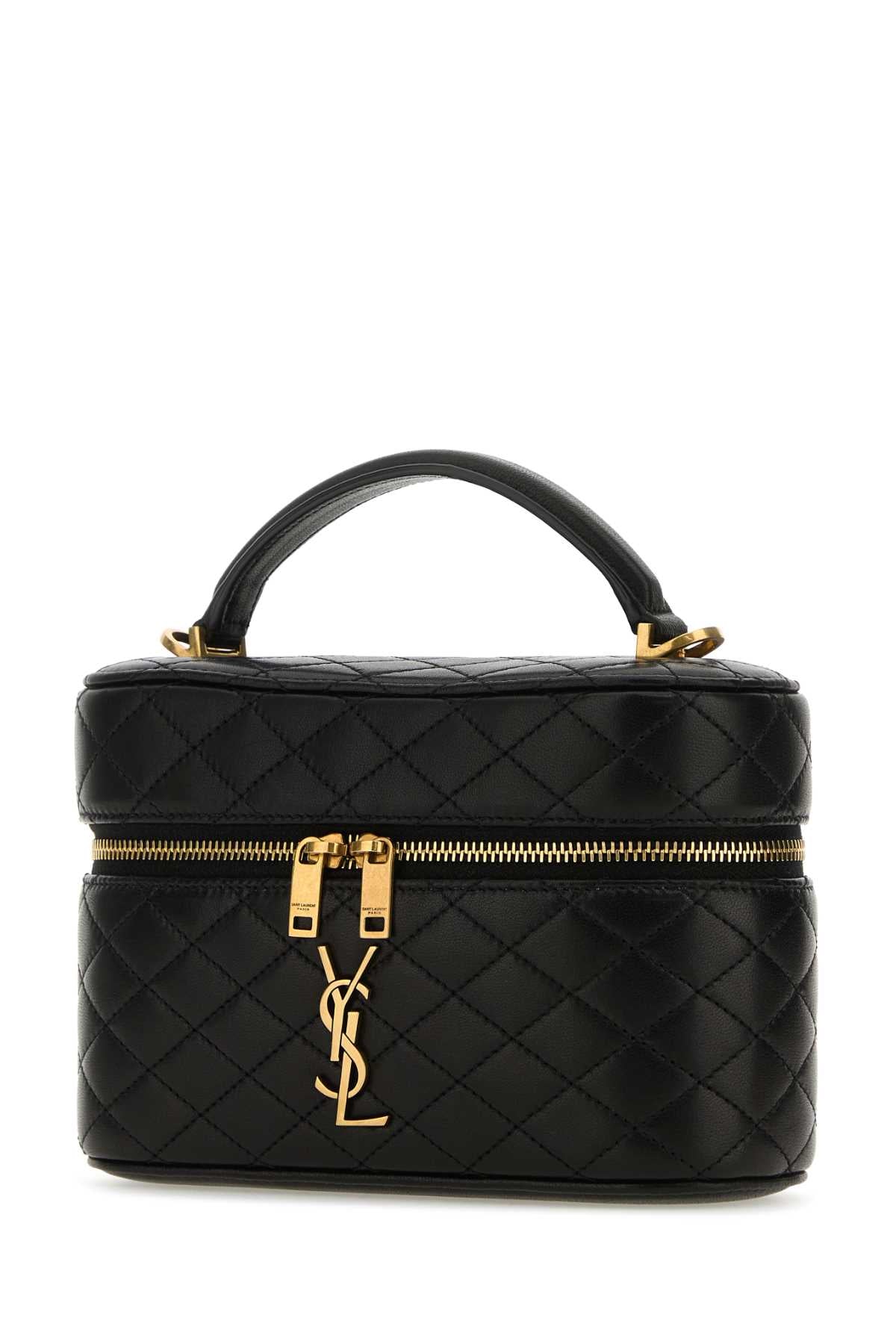 Saint Laurent Women Black Nappa Leather Vanity Gaby Handbag SAINT LAURENT