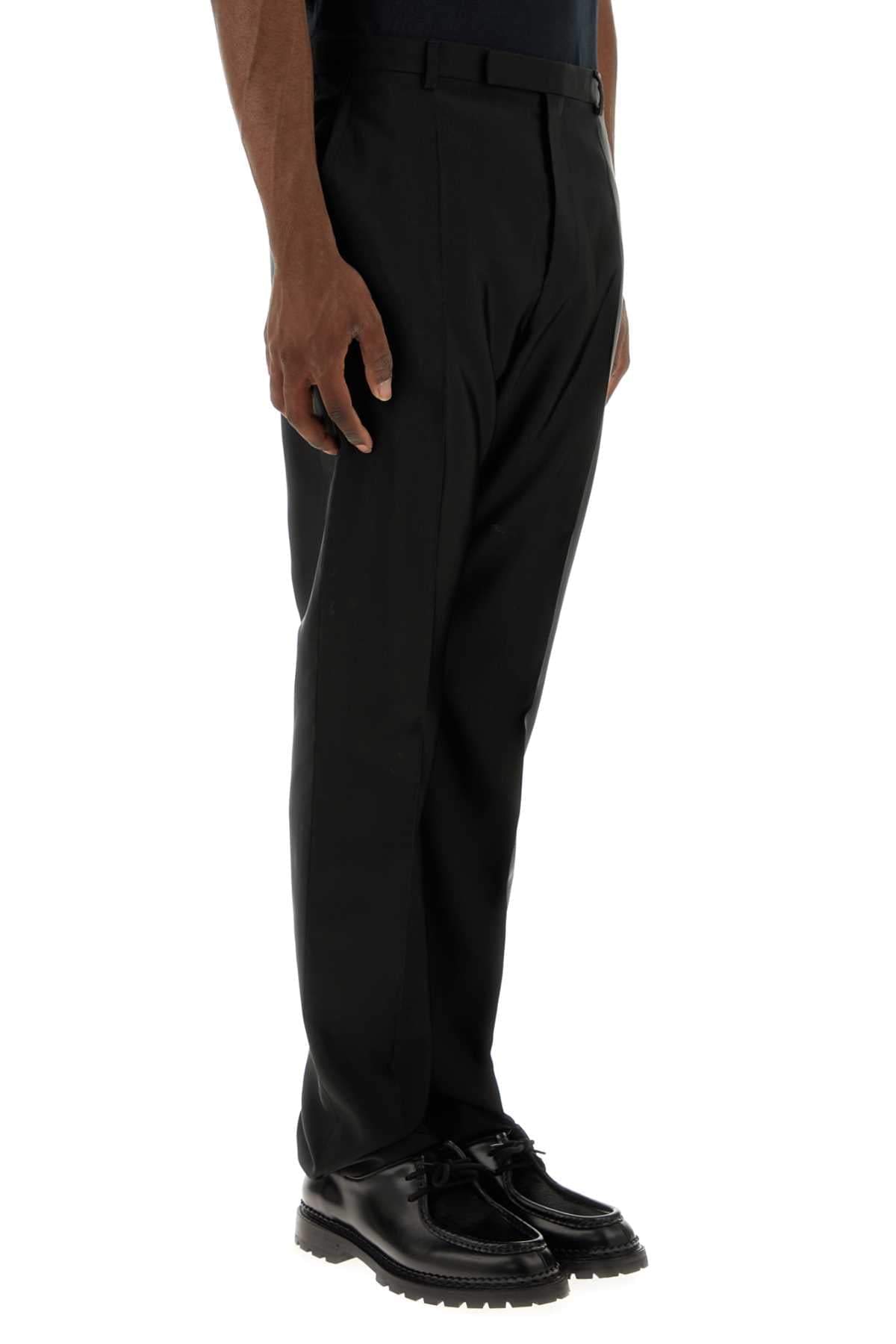 Saint Laurent Men Black Faille Pant SAINT LAURENT