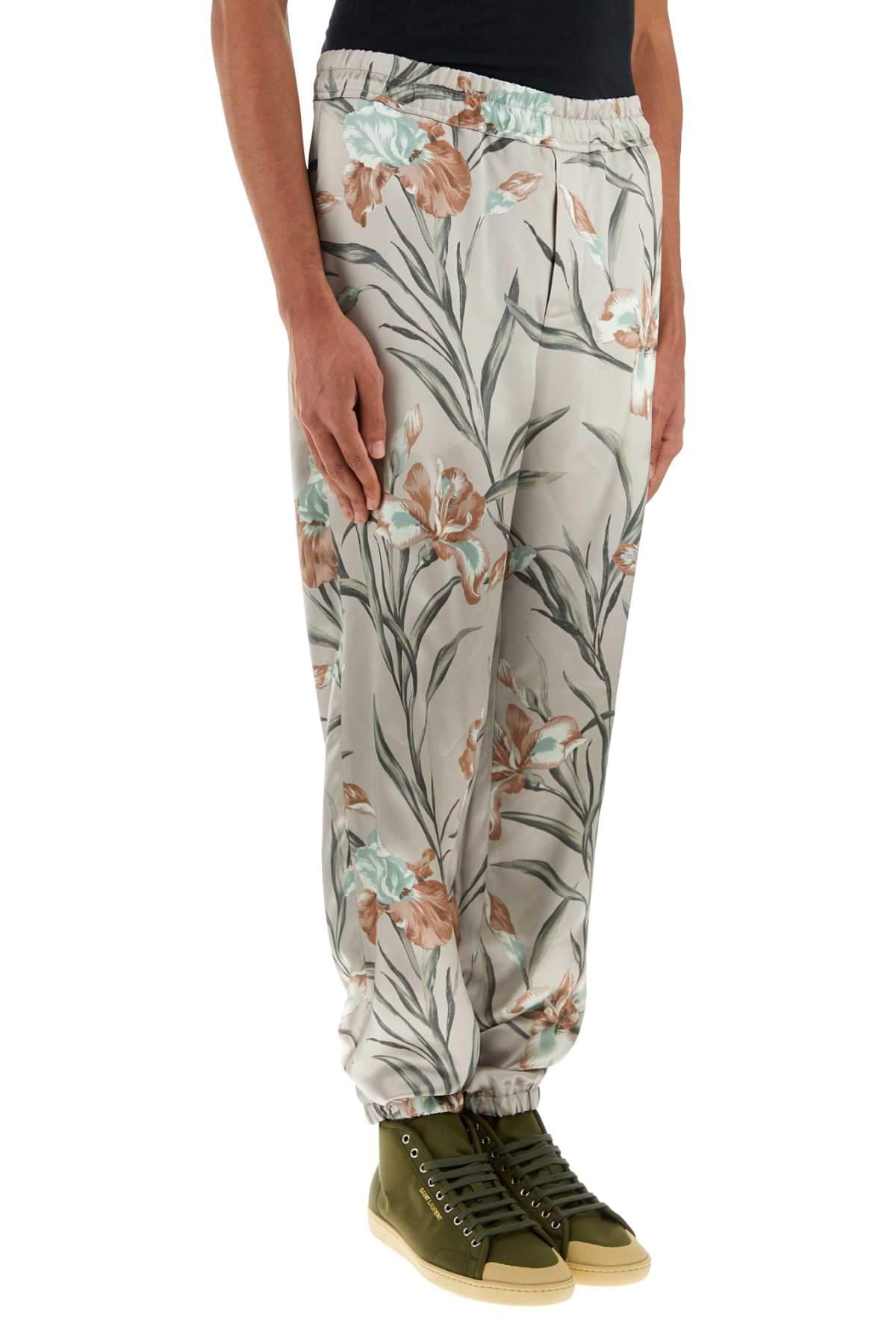 Saint Laurent Men Printed Satin Pant SAINT LAURENT