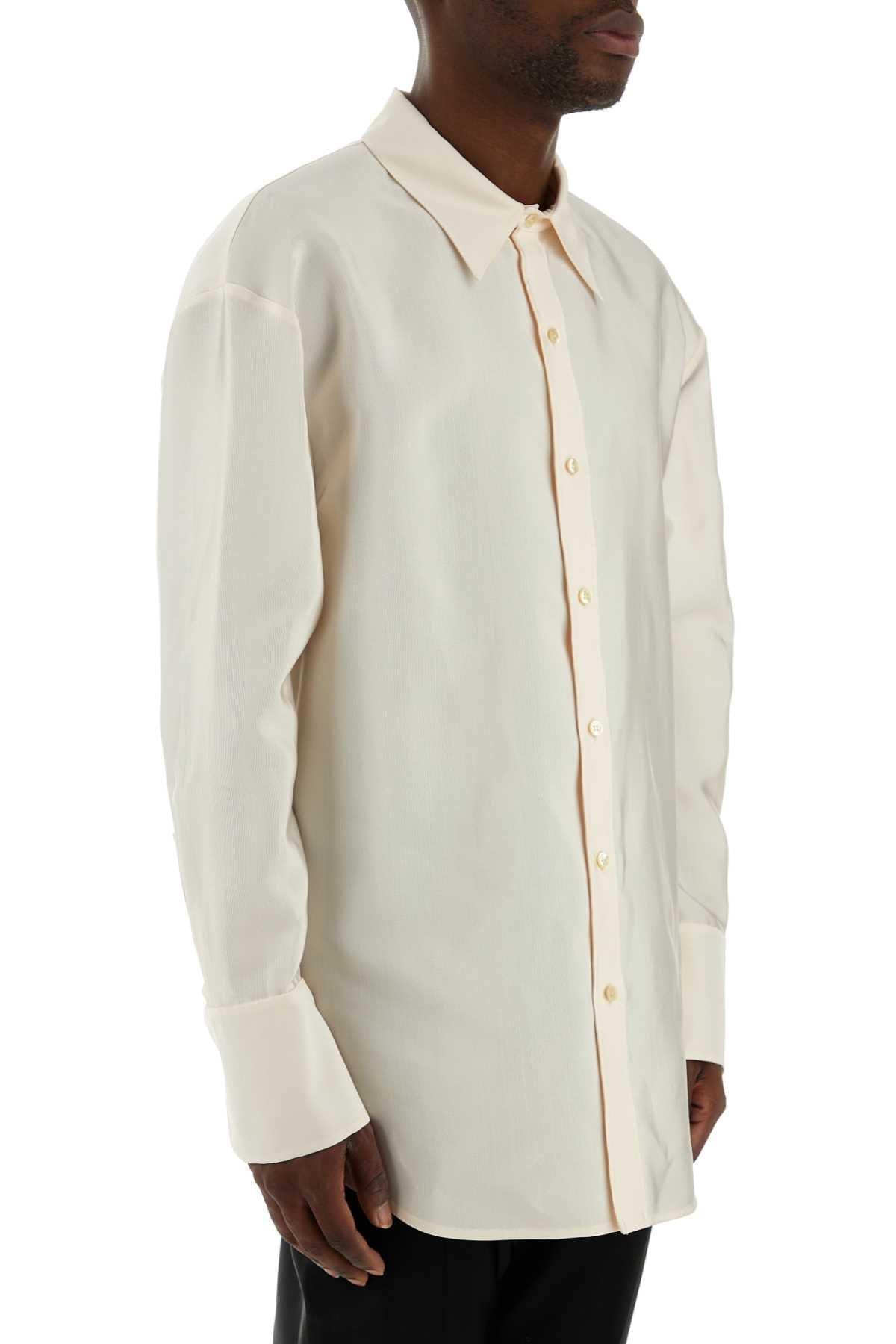 Saint Laurent Men Ivory Faille Oversize Shirt SAINT LAURENT