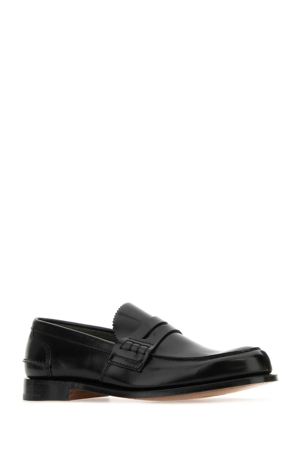 Church's Men Black Leather Pembrey Loafers CHURCH'S