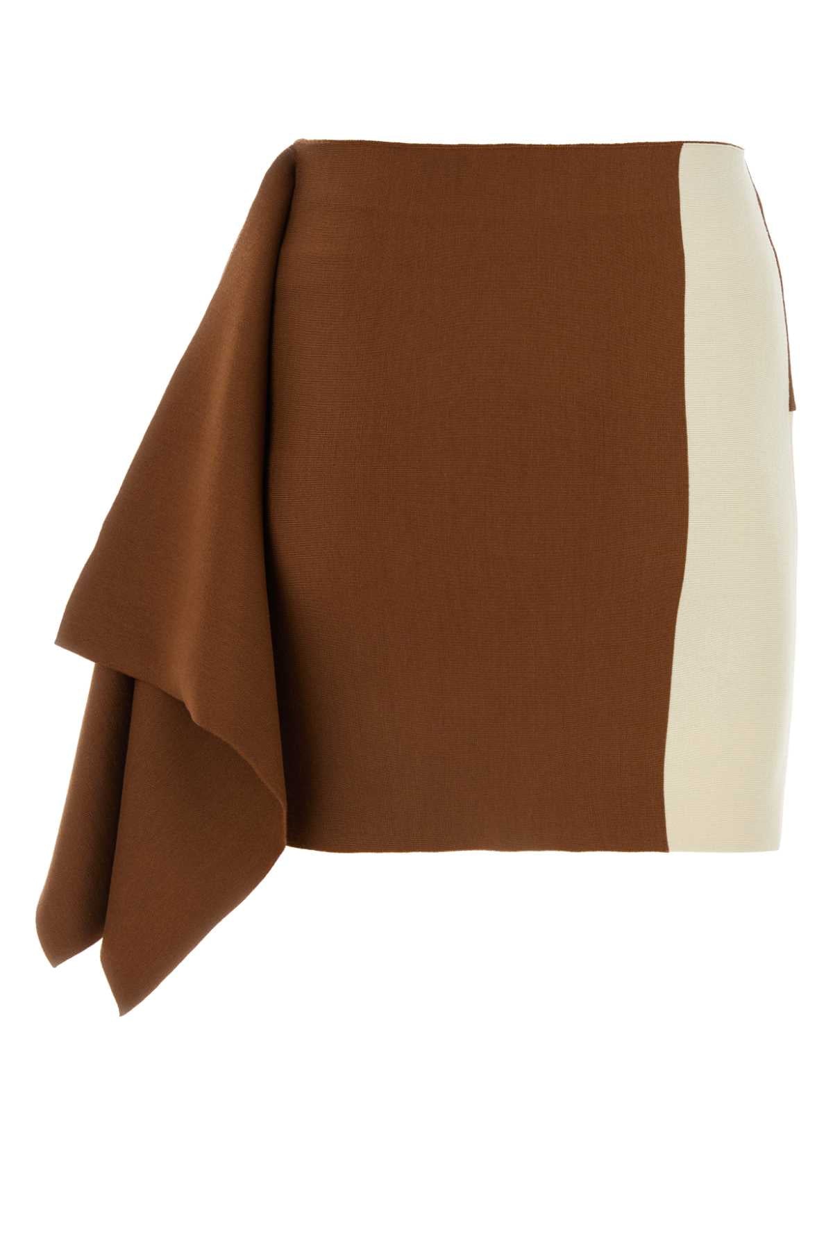 Fendi Women Multicolor Wool Mini Skirt FENDI
