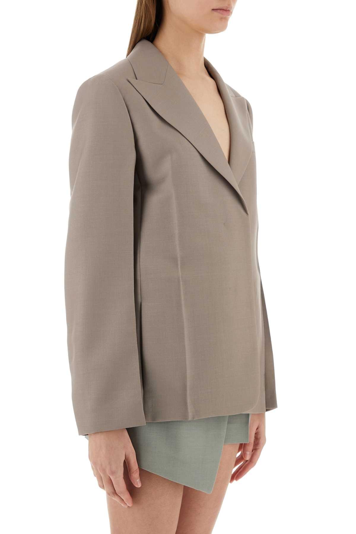 Fendi Women Dove Grey Mohair Blend Blazer FENDI