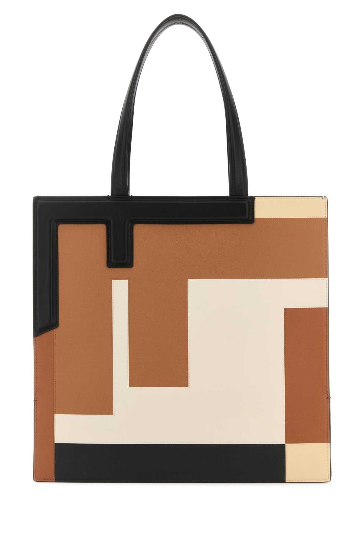 Fendi Women Multicolor Leather Medium Flip Shopping Bag FENDI