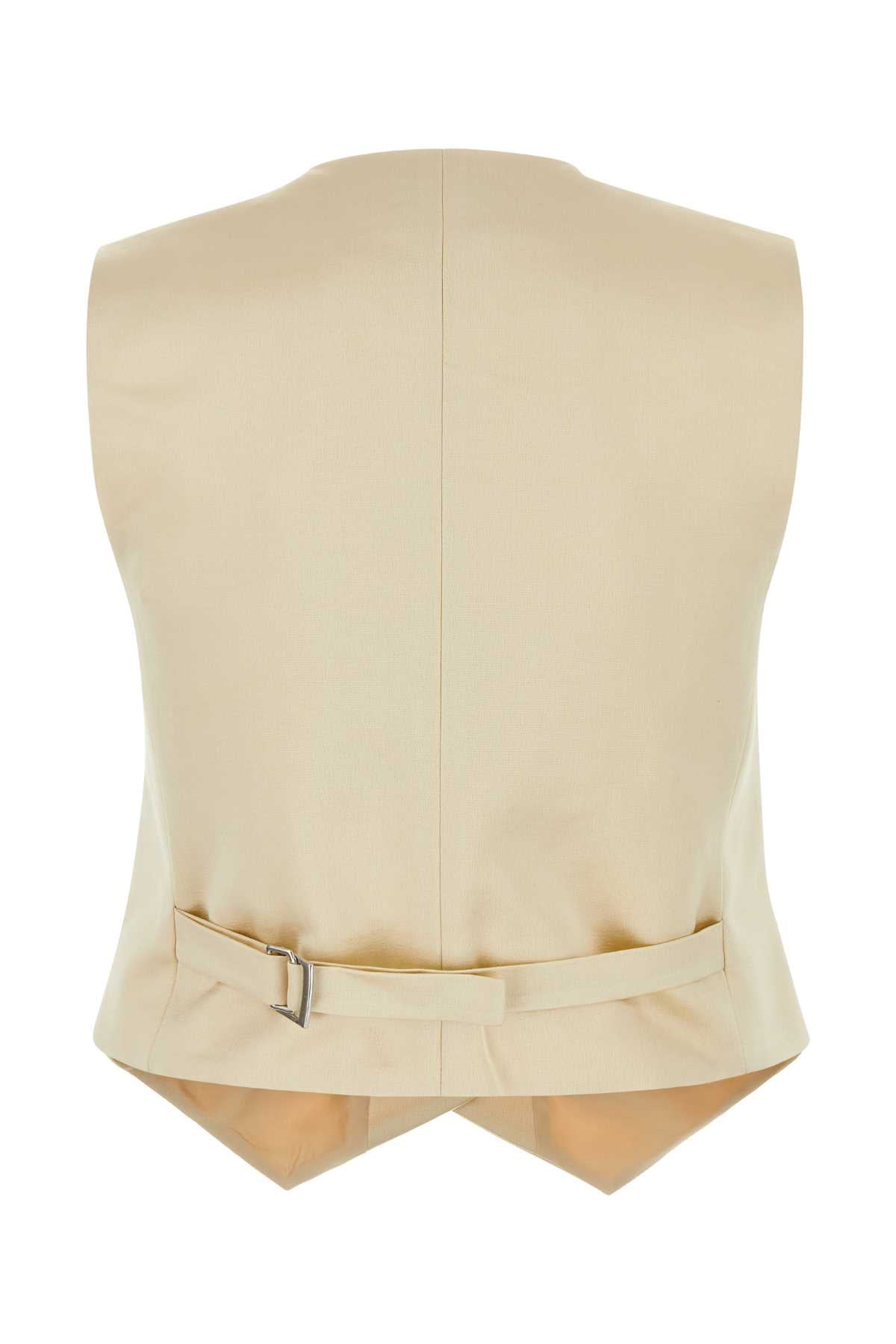 Magda Butrym Women Cream Cotton Blend Vest MAGDA BUTRYM