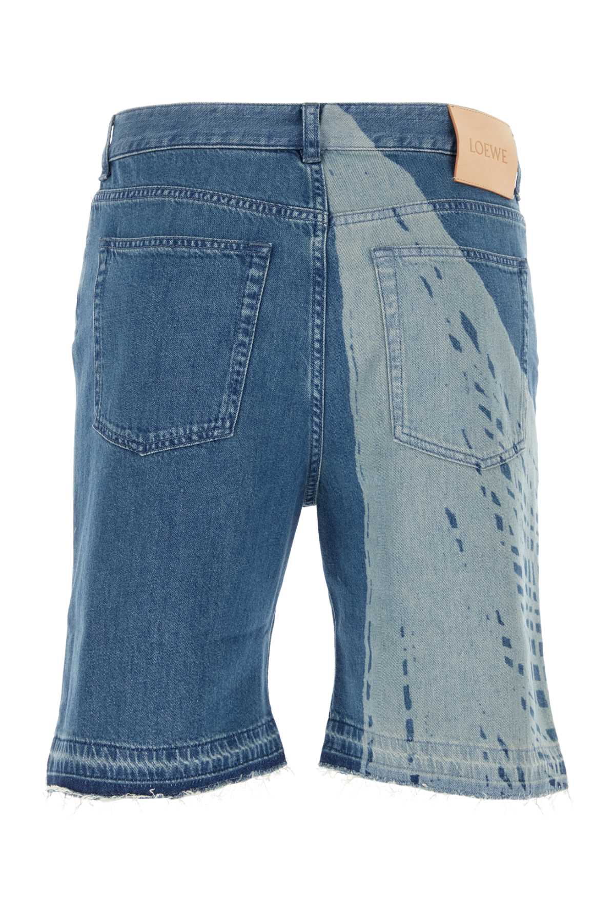 Loewe Paula's Ibiza Men Printed Denim Bermuda Shorts LOEWE