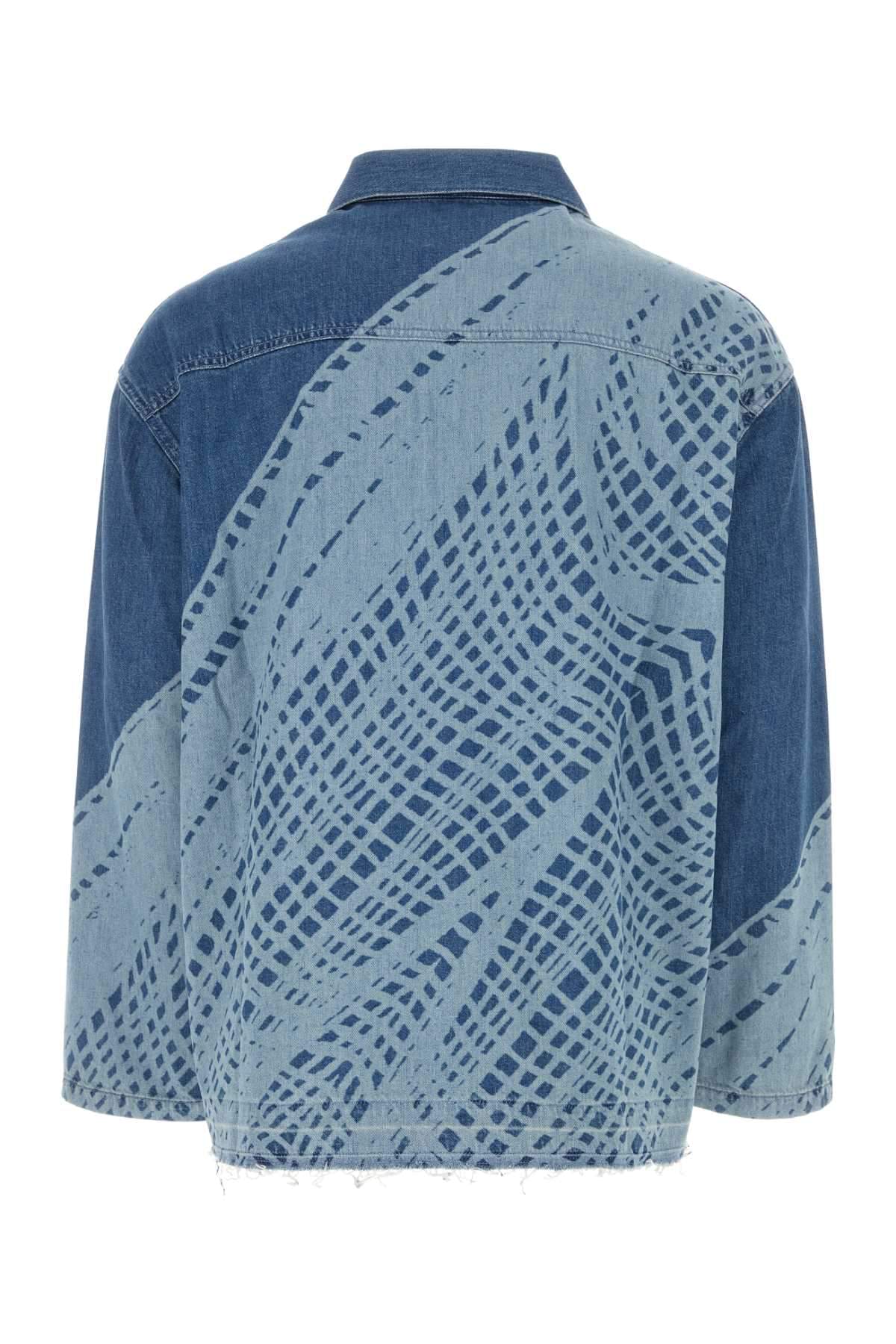 Loewe Paula's Ibiza Men Printed Denim Polo Shirt LOEWE