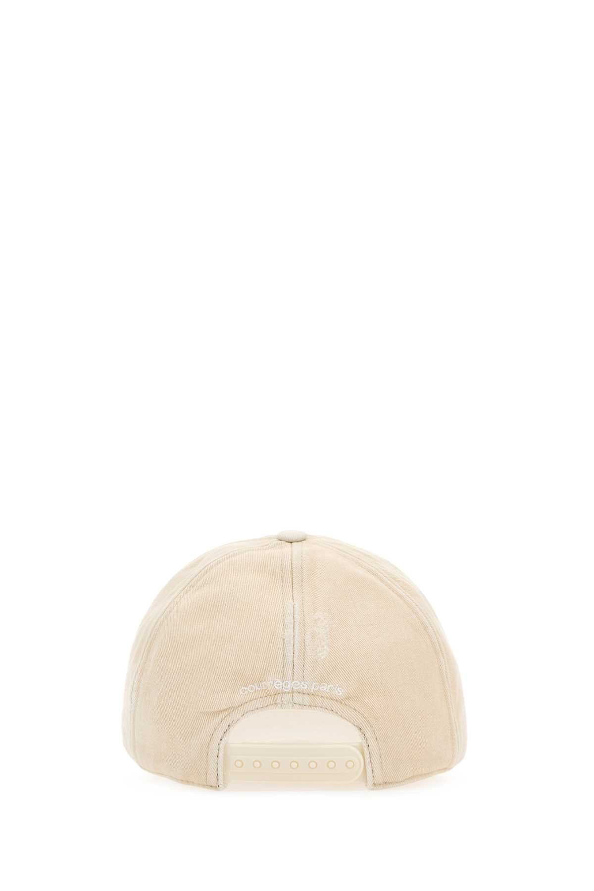 Courreges Women Sand Cotton Baseball Cap COURREGES