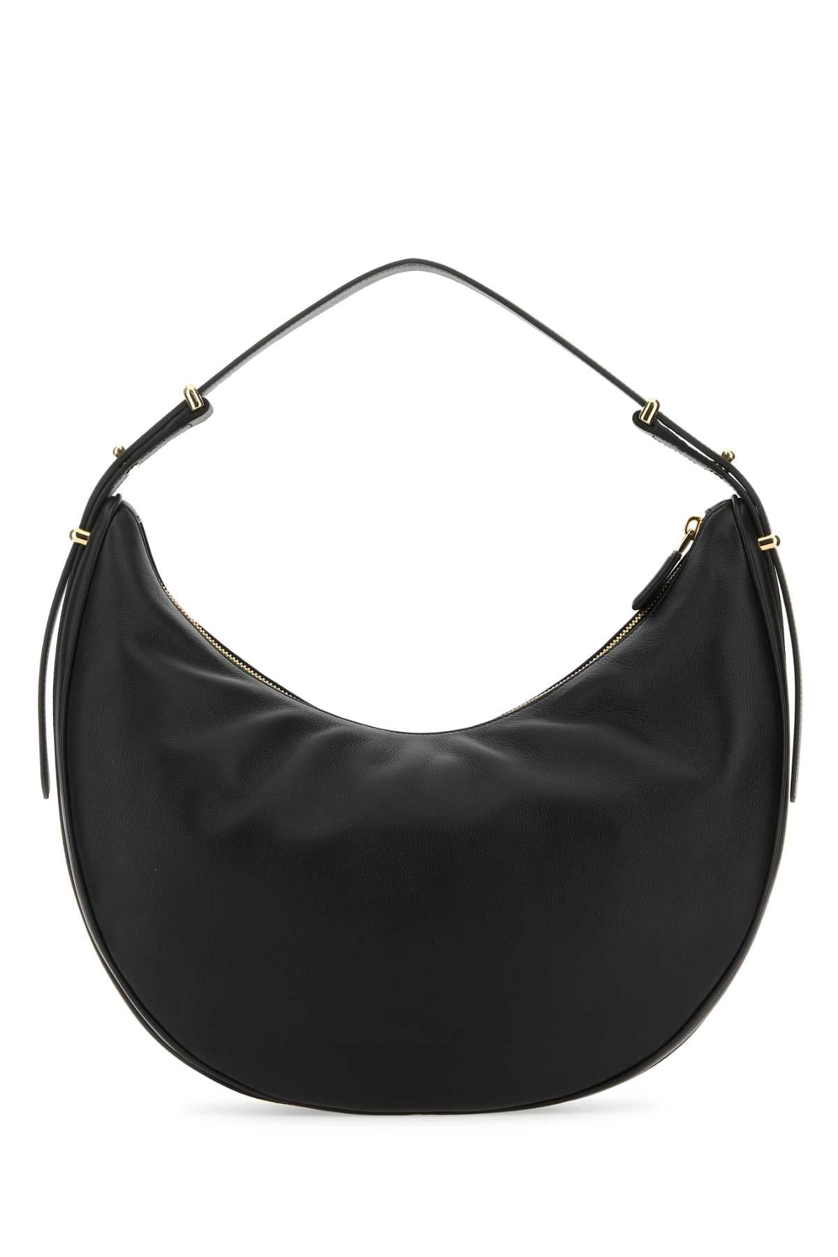 Prada Women Black Leather Big Arqu㨠Handbag PRADA
