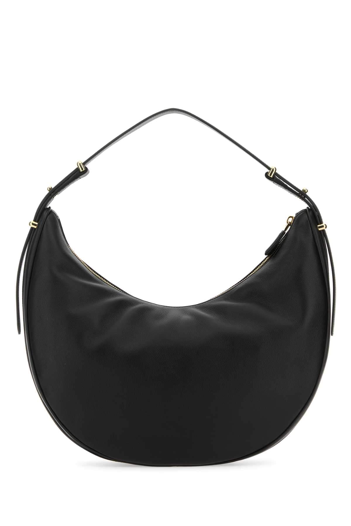 Prada Women Black Leather Big Arqu㨠Handbag PRADA