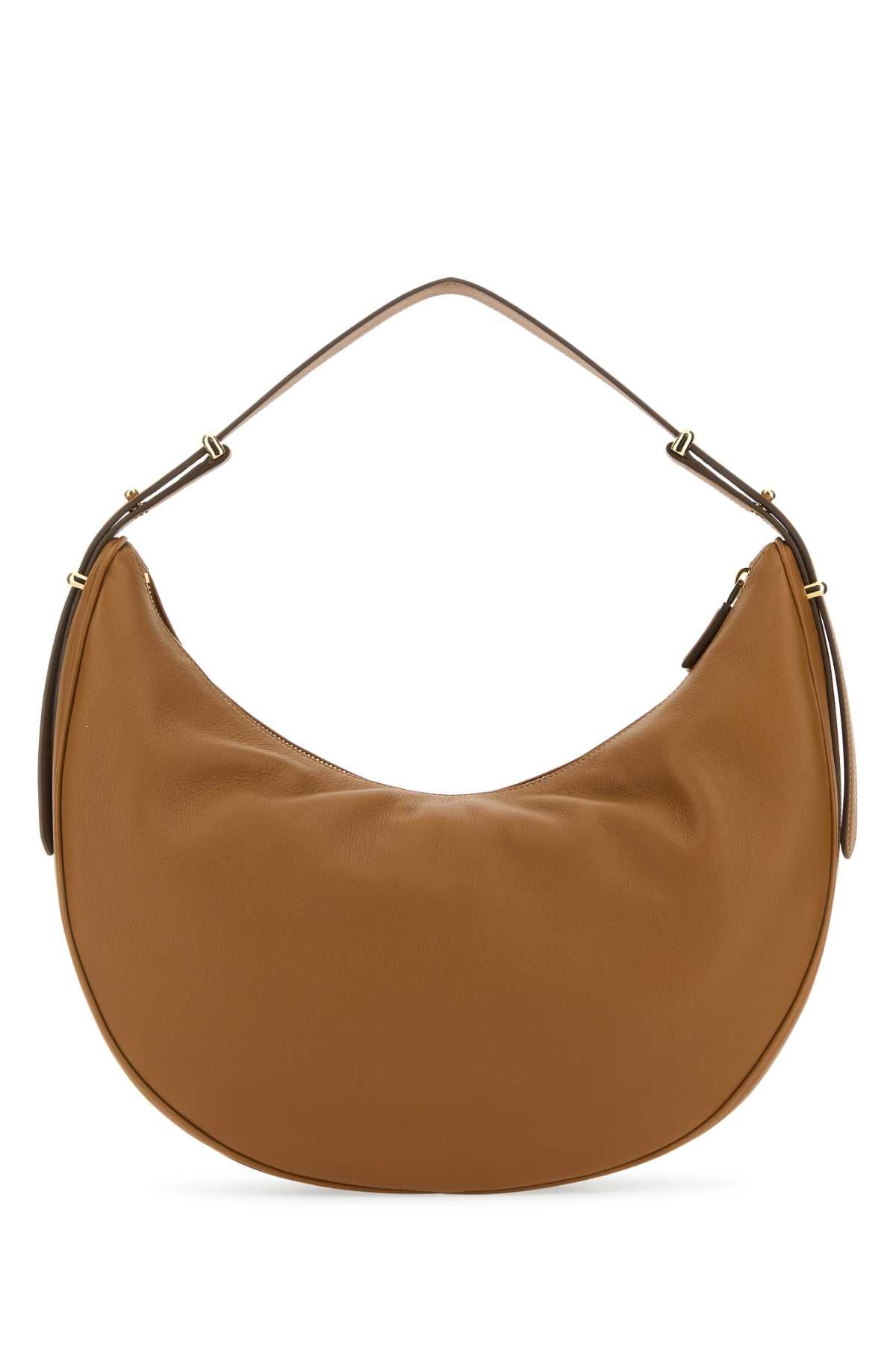 Prada Women Caramel Leather Big Arqu㨠Handbag PRADA