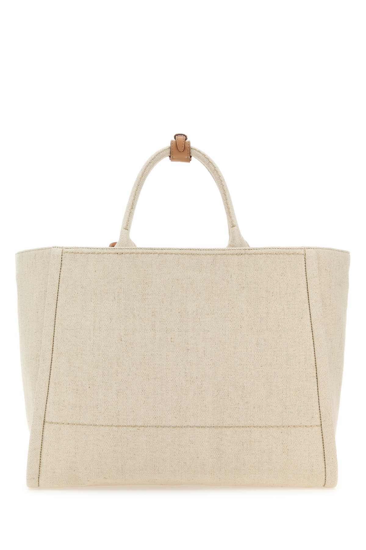 Prada Women Sand Canvas Shopping Bag PRADA