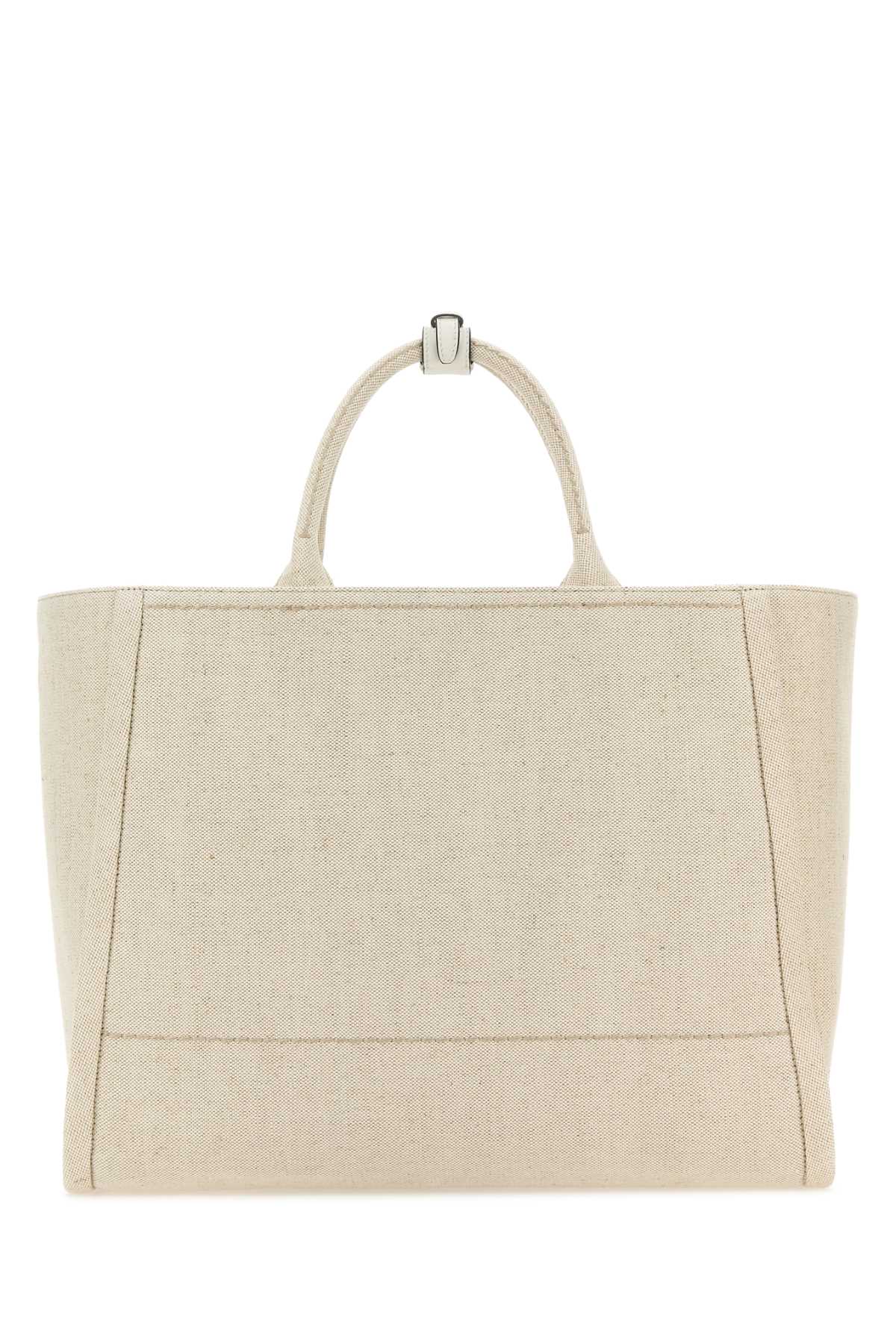 Prada Women Sand Canvas Shopping Bag PRADA