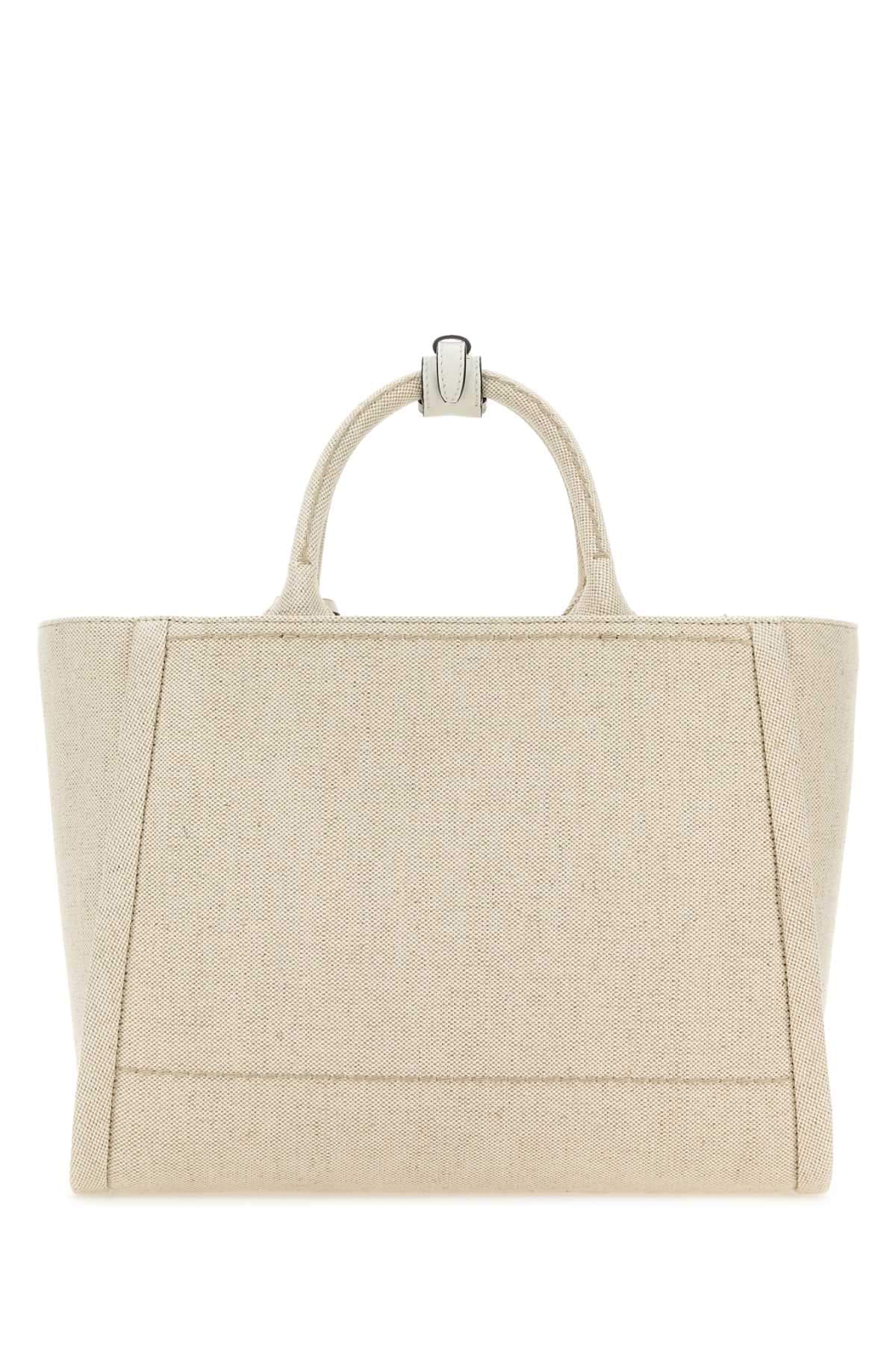Prada Women Sand Canvas Shopping Bag PRADA