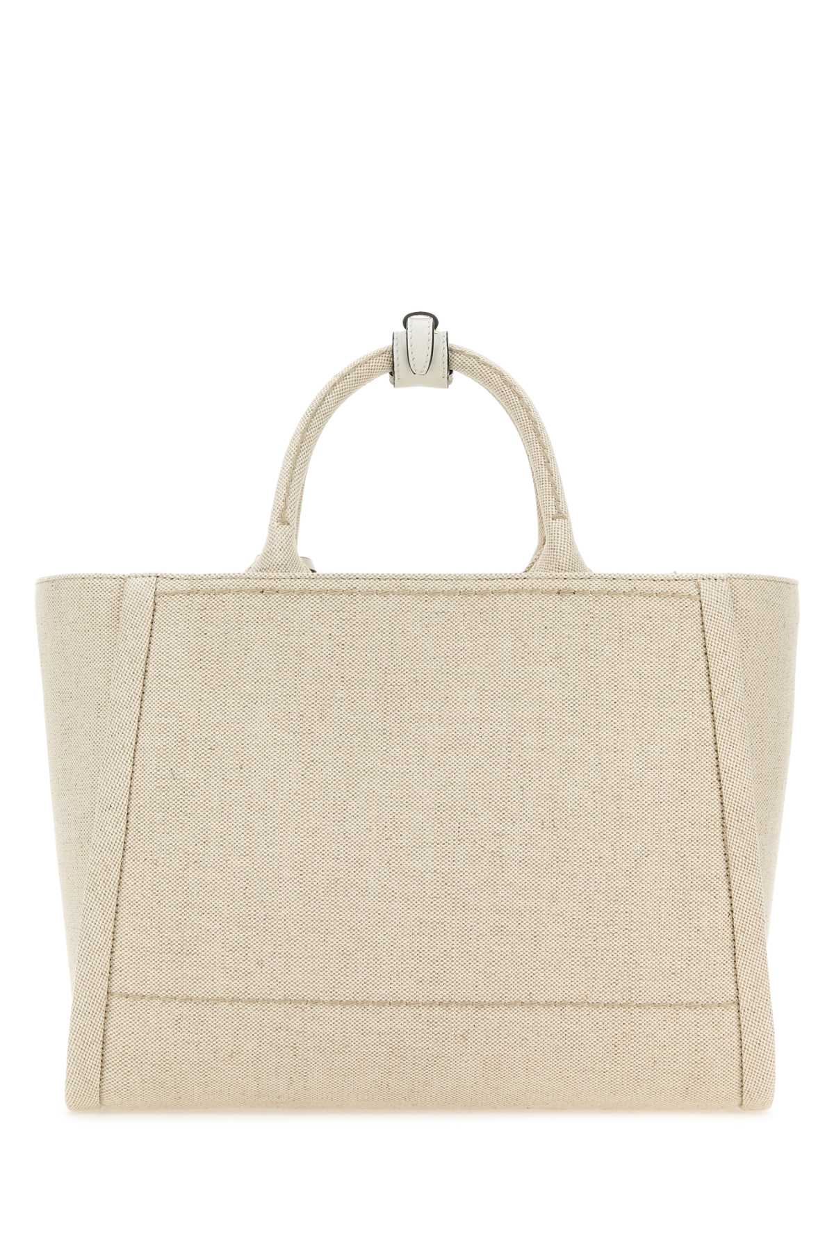 Prada Women Sand Canvas Shopping Bag PRADA