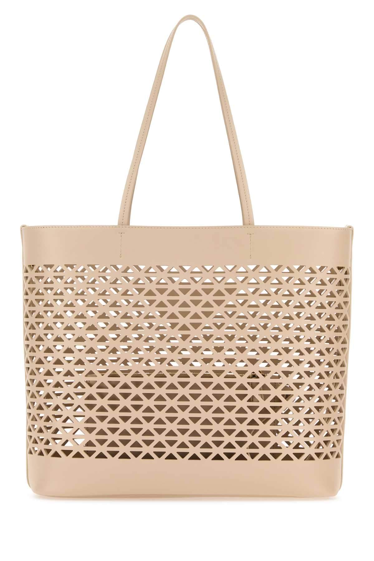 Prada Women Sand Leather Shopping Bag PRADA