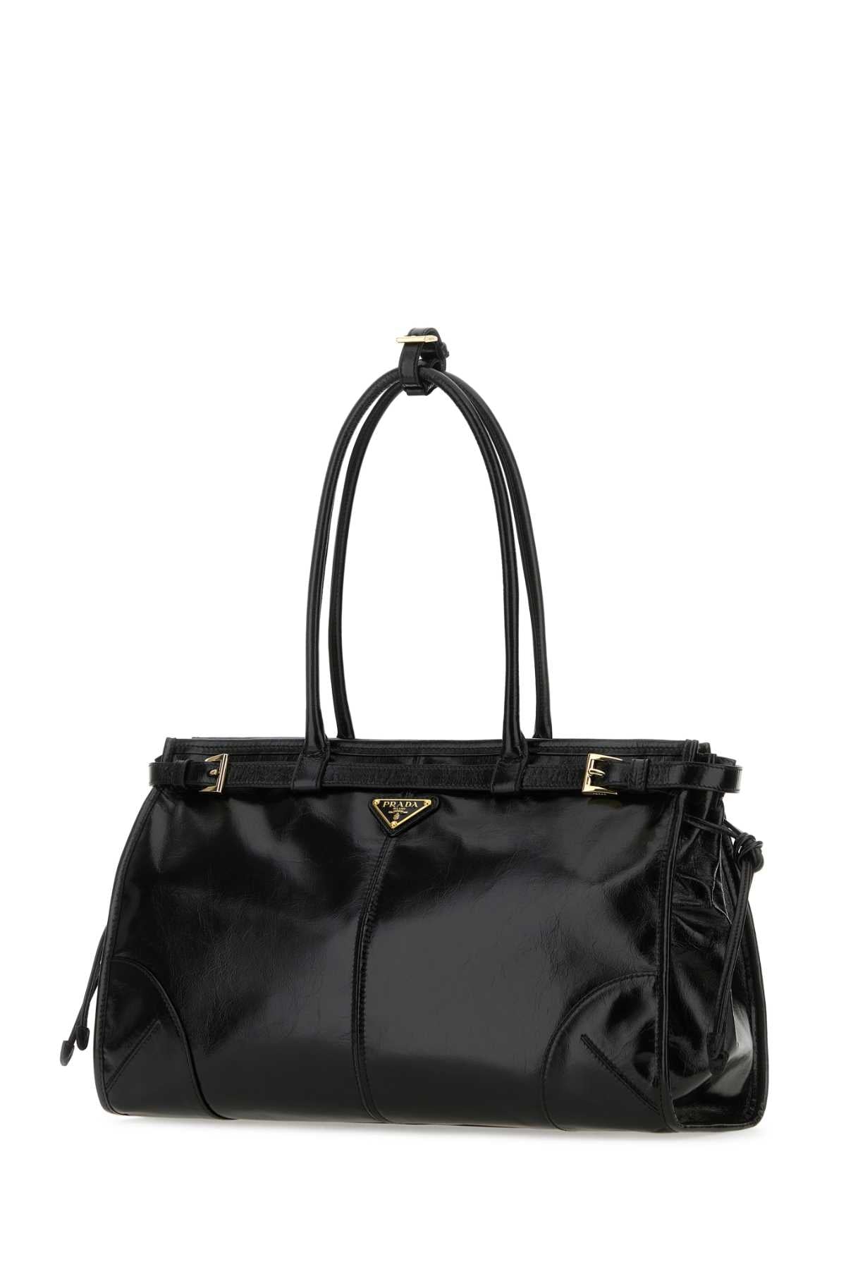 Prada Women Black Leather Shoulder Bag PRADA