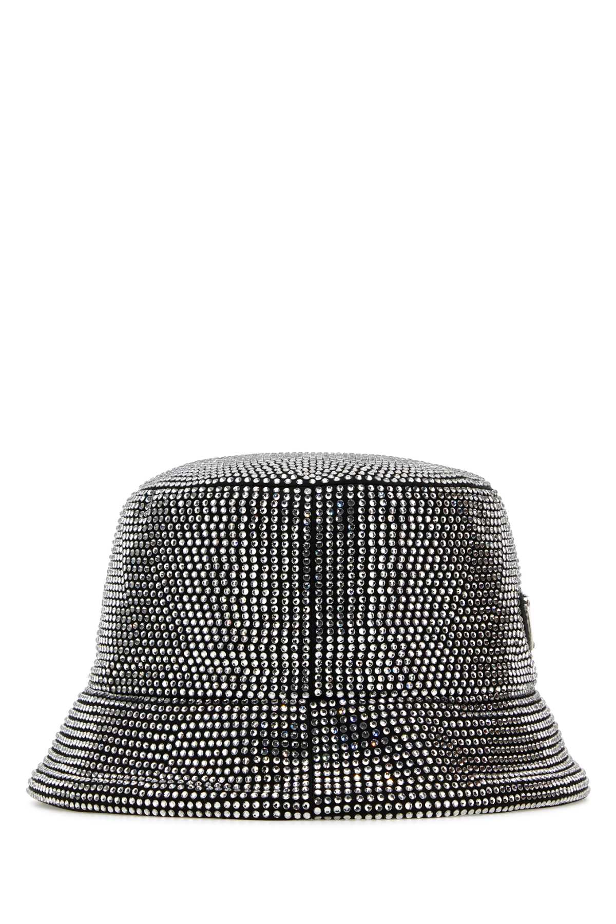Prada Women Embellished Fabric Bucket Hat PRADA