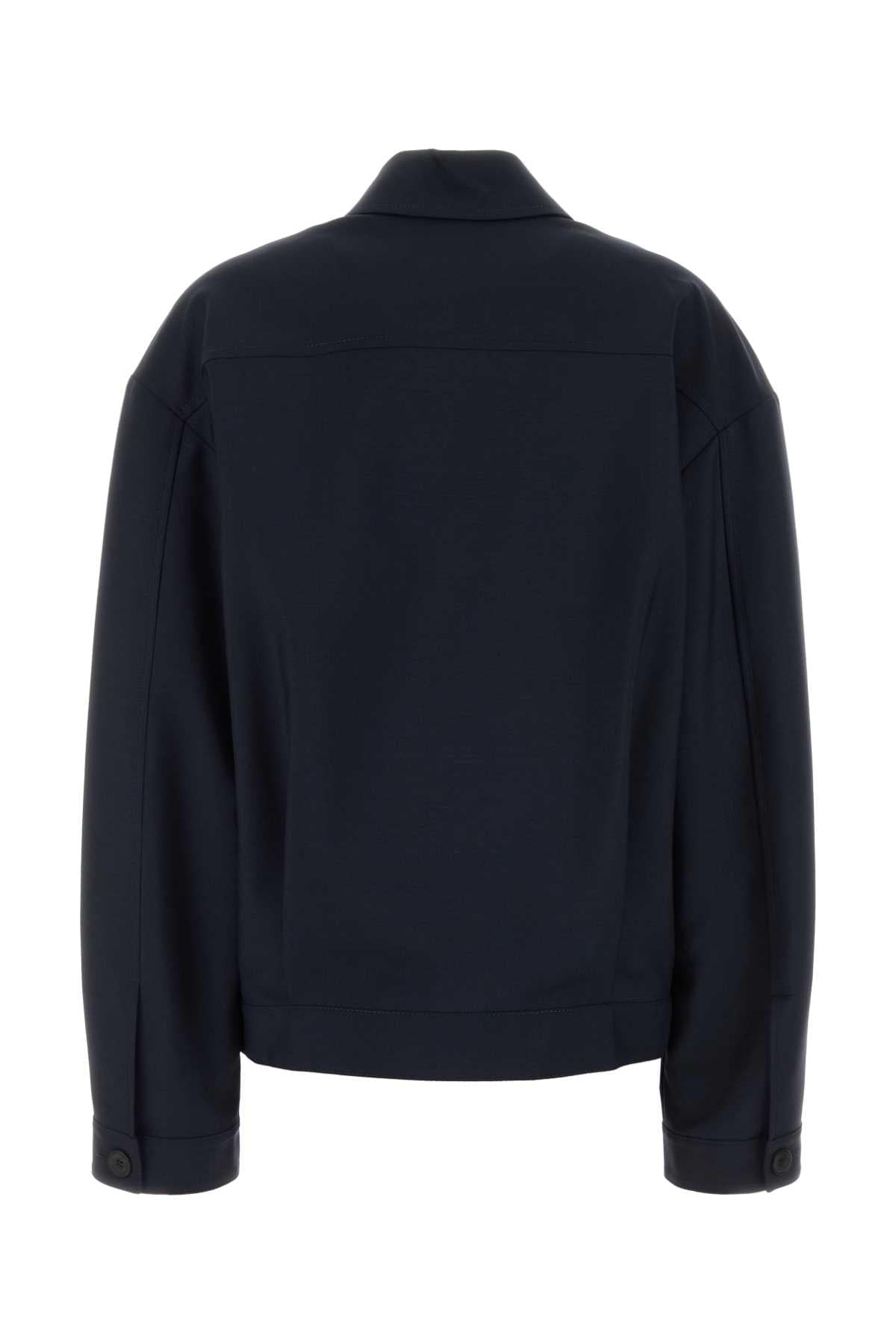 Miu Miu Women Navy Blue Mohair Blend Jacket MIU MIU