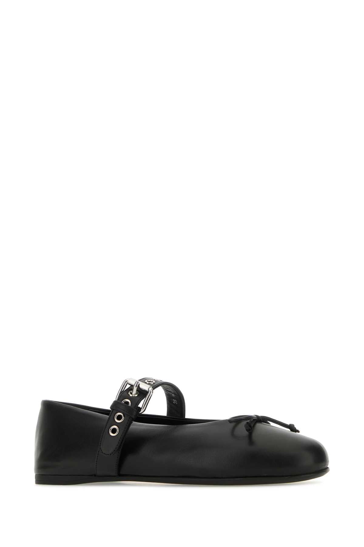 Miu Miu Women Black Leather Ballerinas MIU MIU