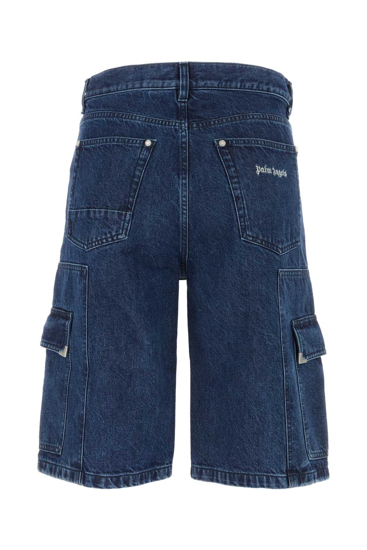 Palm Angels Men Denim Bermuda Shorts PALM ANGELS
