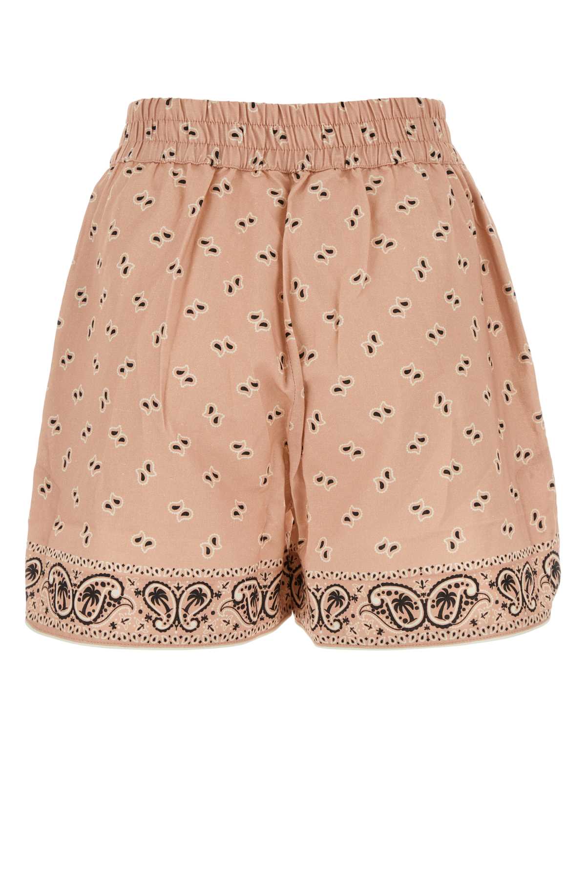 Palm Angels Women Printed Linen Blend Shorts PALM ANGELS