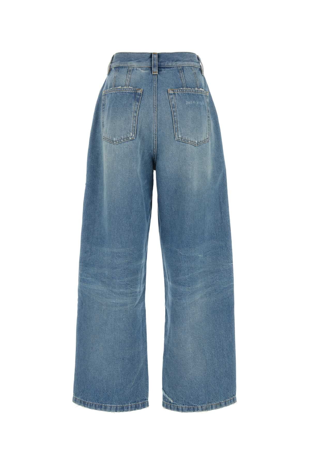 Palm Angels Women Denim Wide-Leg Jeans