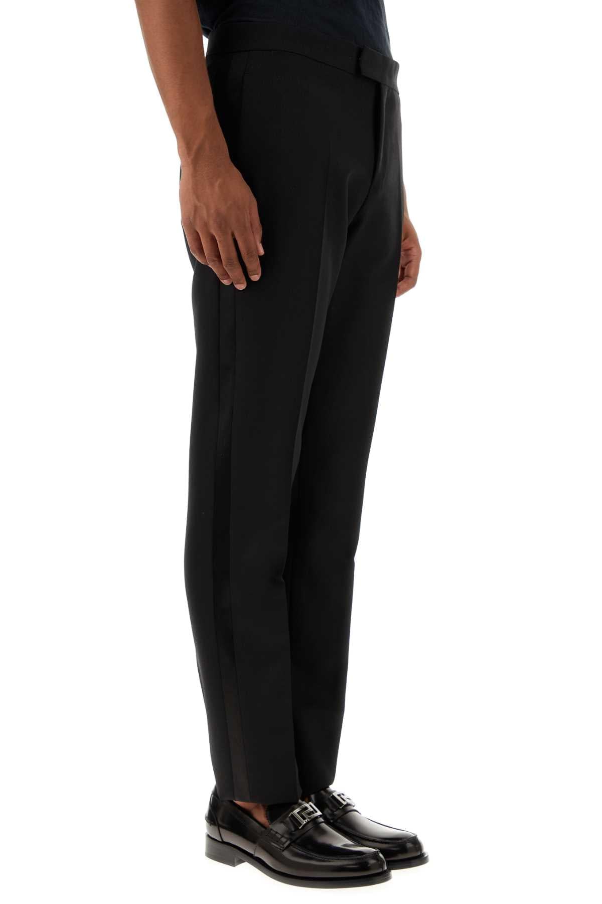 Versace Men Black Wool Blend Pant VERSACE