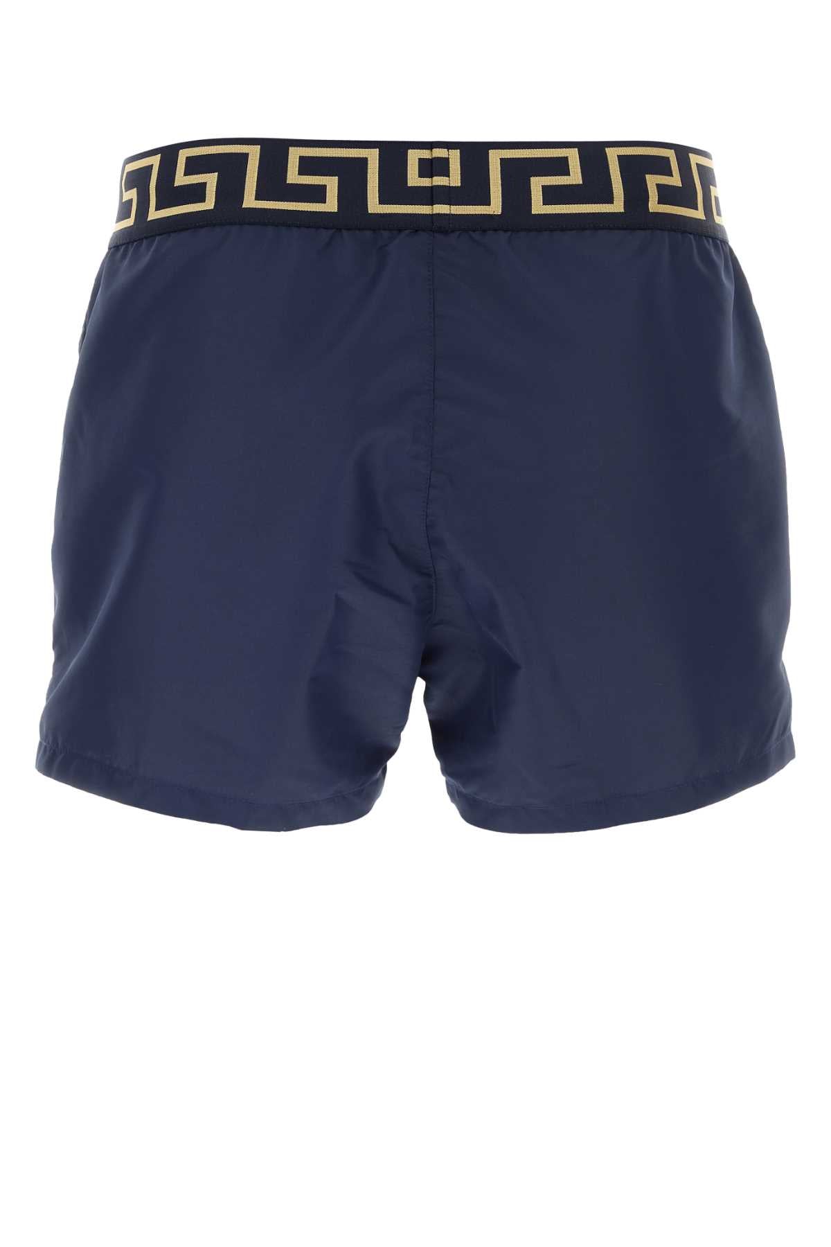 Versace Men Blue Polyester Swimming Shorts VERSACE