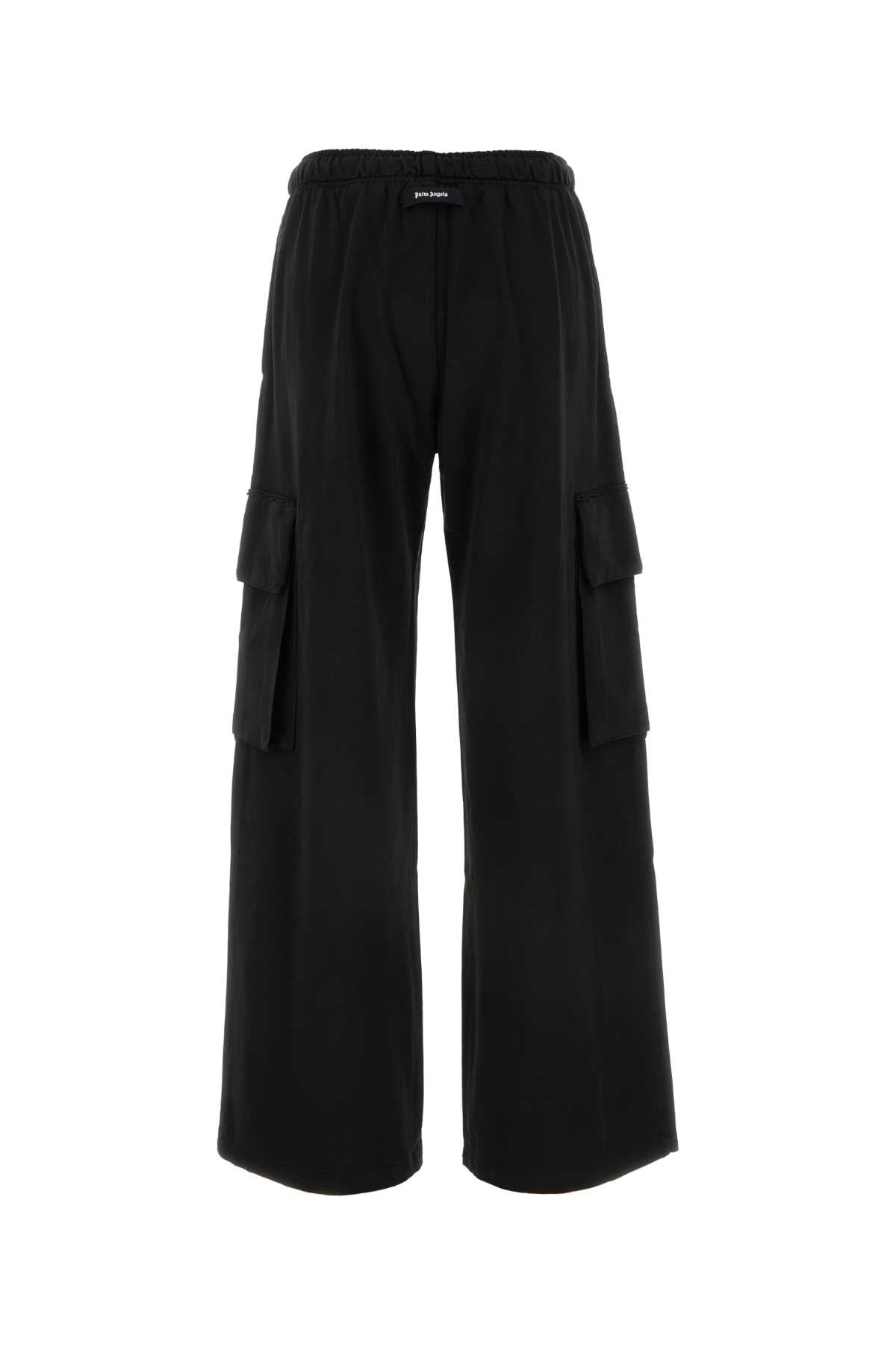 Palm Angels Women Black Cotton Joggers PALM ANGELS