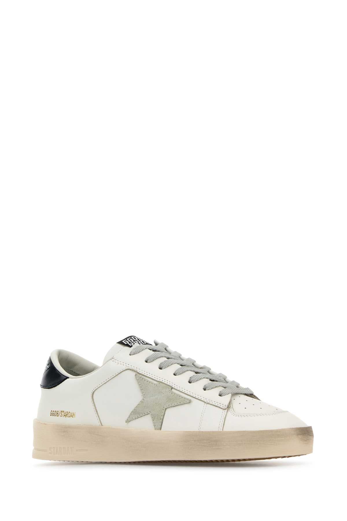Golden Goose Deluxe Brand Men White Leather Stardan Sneakers GOLDEN GOOSE