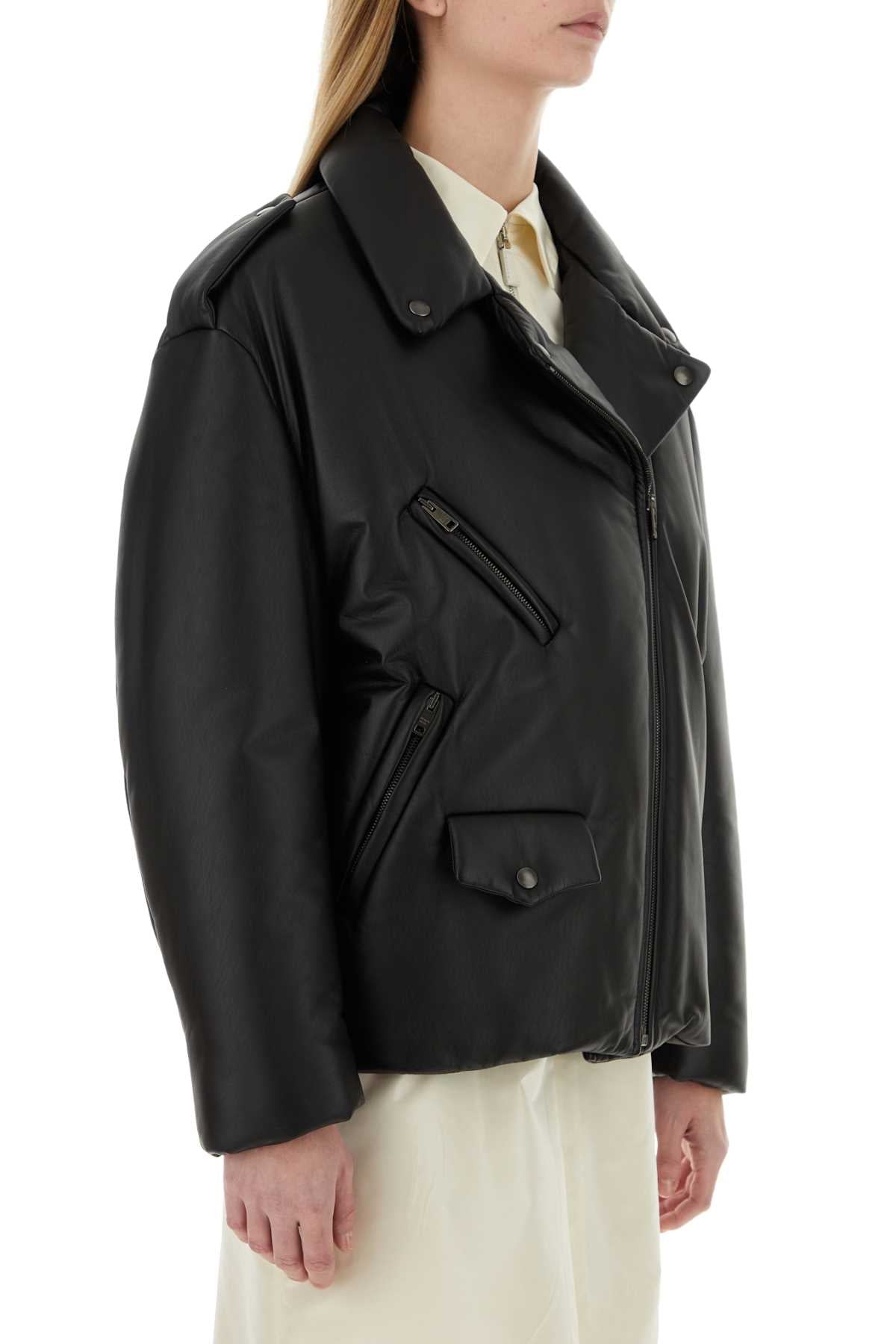 Prada Women Black Nappa Leather Padded Jacket PRADA
