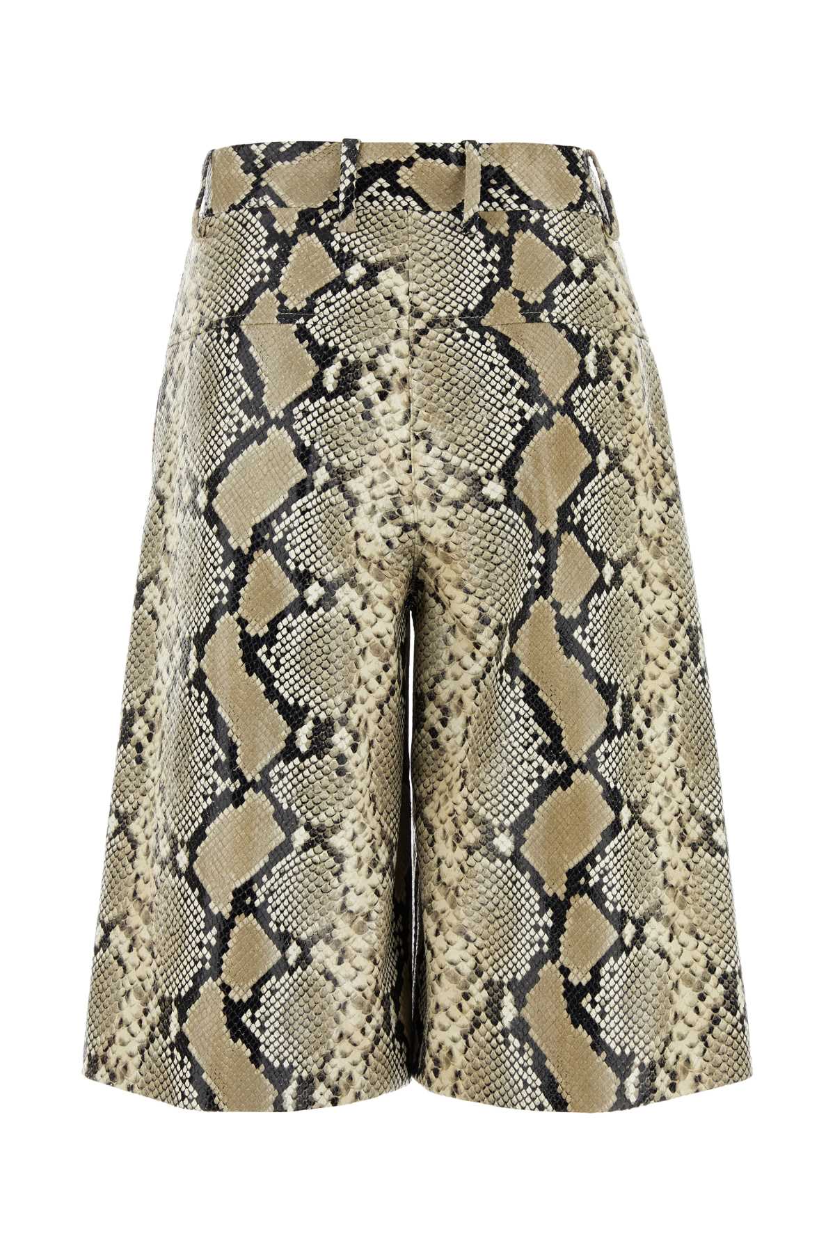 Jil Sander Women Printed Leather Bermuda Shorts JIL SANDER