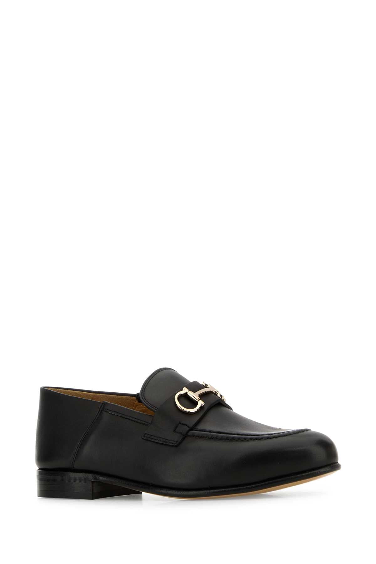 Salvatore Ferragamo Women Black Leather Ottone Loafers