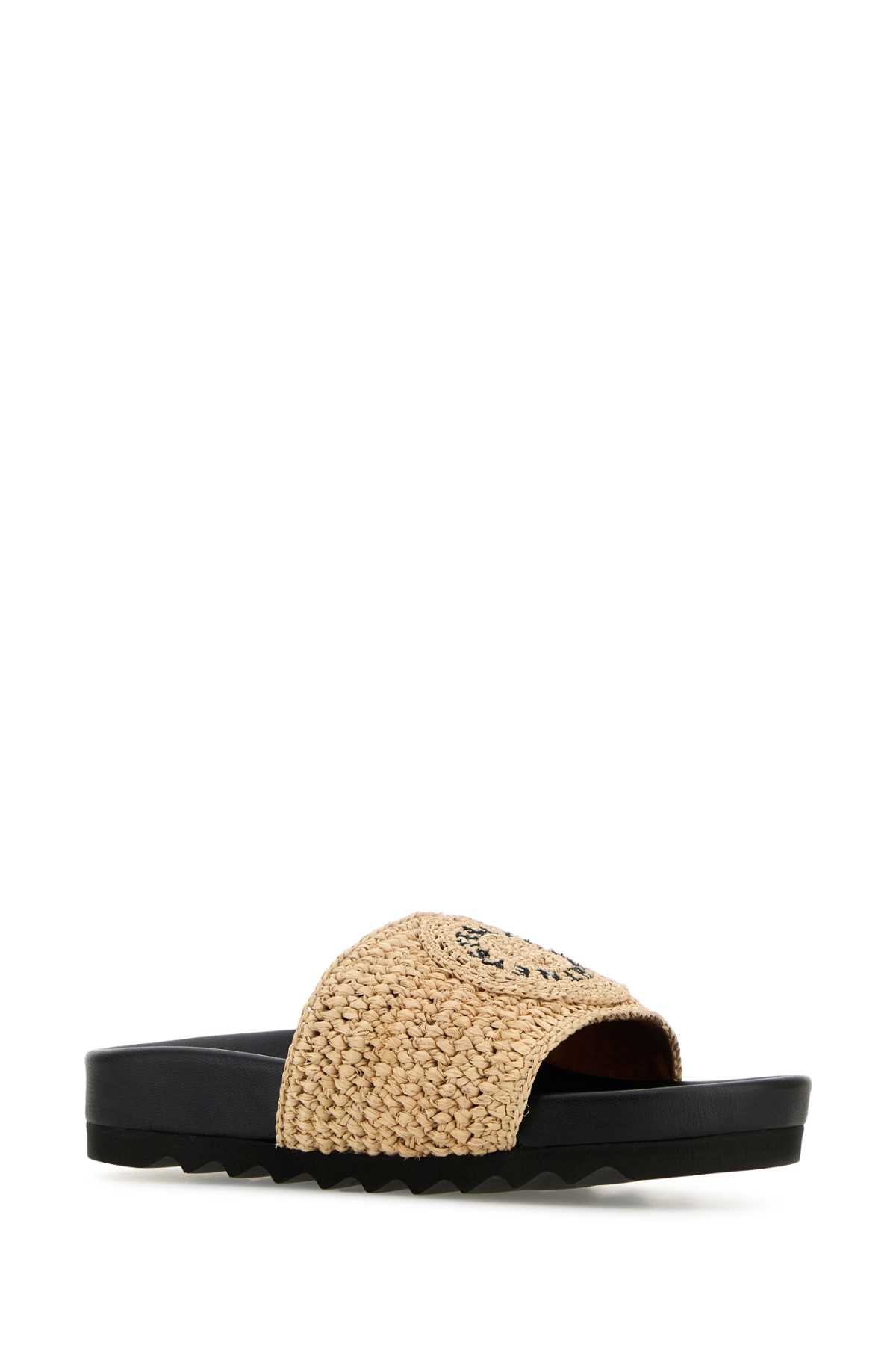 Stella Mccartney Women Raffia Elyse Slippers STELLA MCCARTNEY