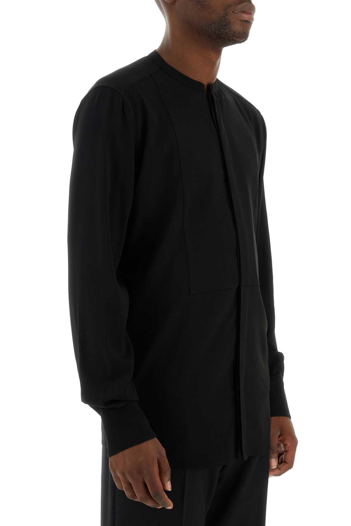 Dolce & Gabbana Men Black Crepe Shirt DOLCE & GABBANA