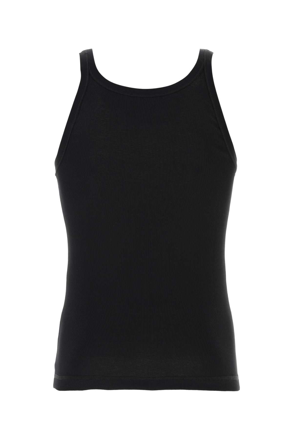 Dolce & Gabbana Men Black Cotton Tank Top DOLCE & GABBANA