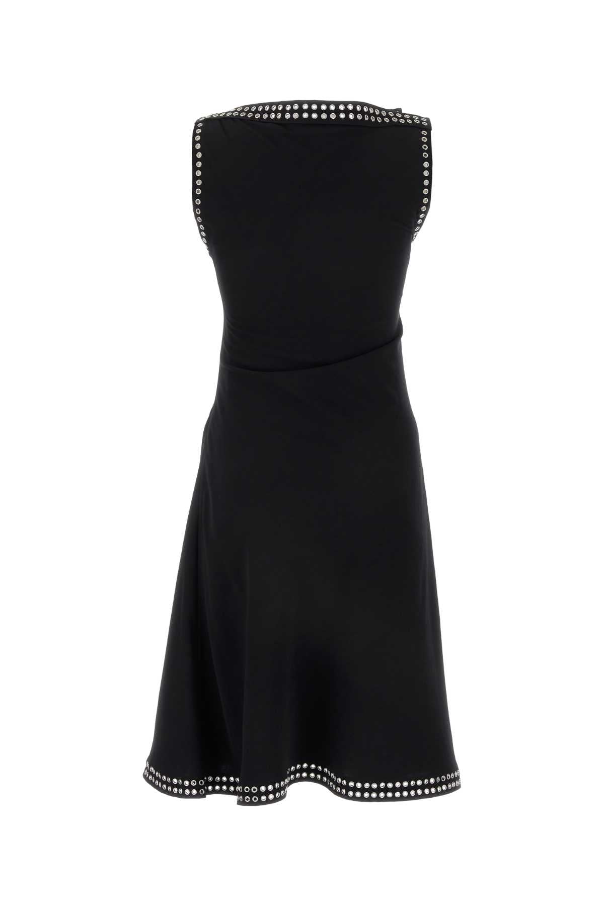 Burberry Women Black Satin Dress BURBERRY