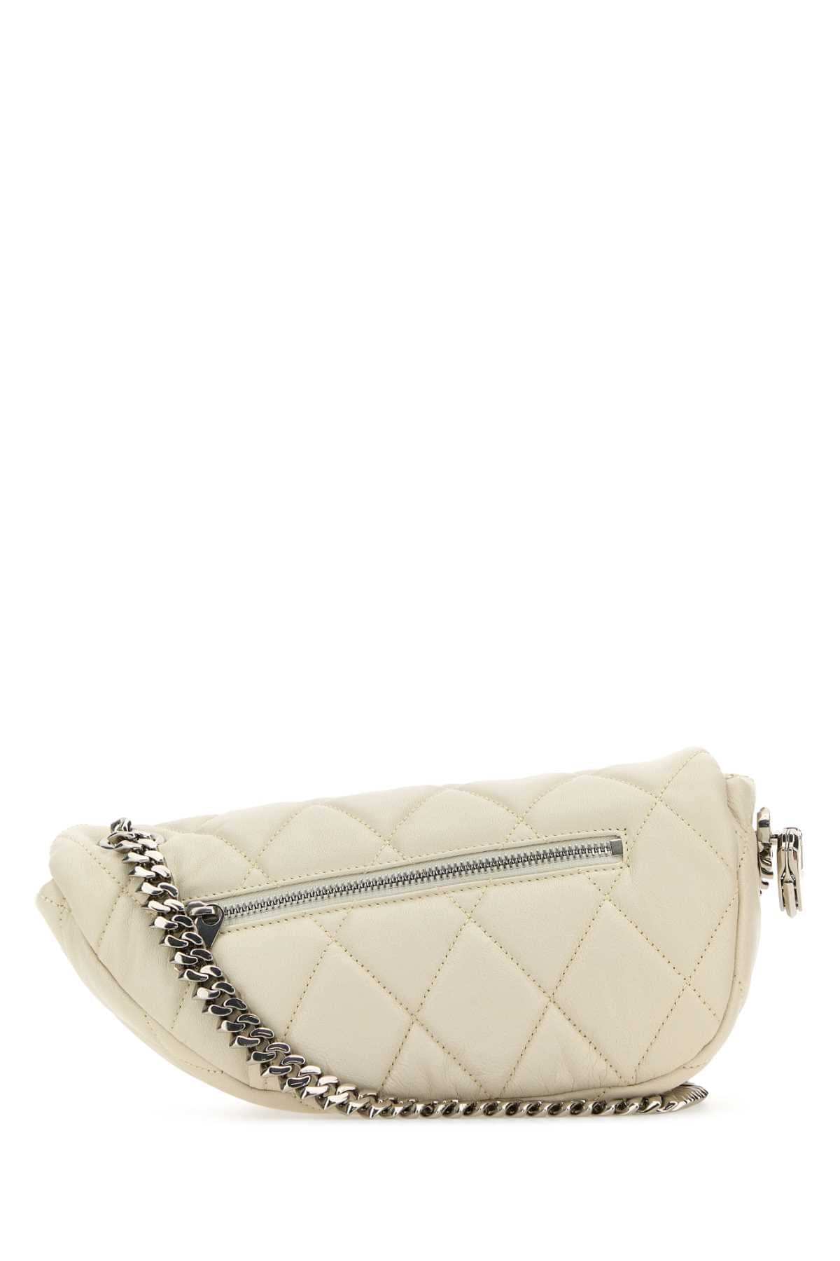 Burberry Women White Leather Shield Lock Shoulder Bag BURBERRY