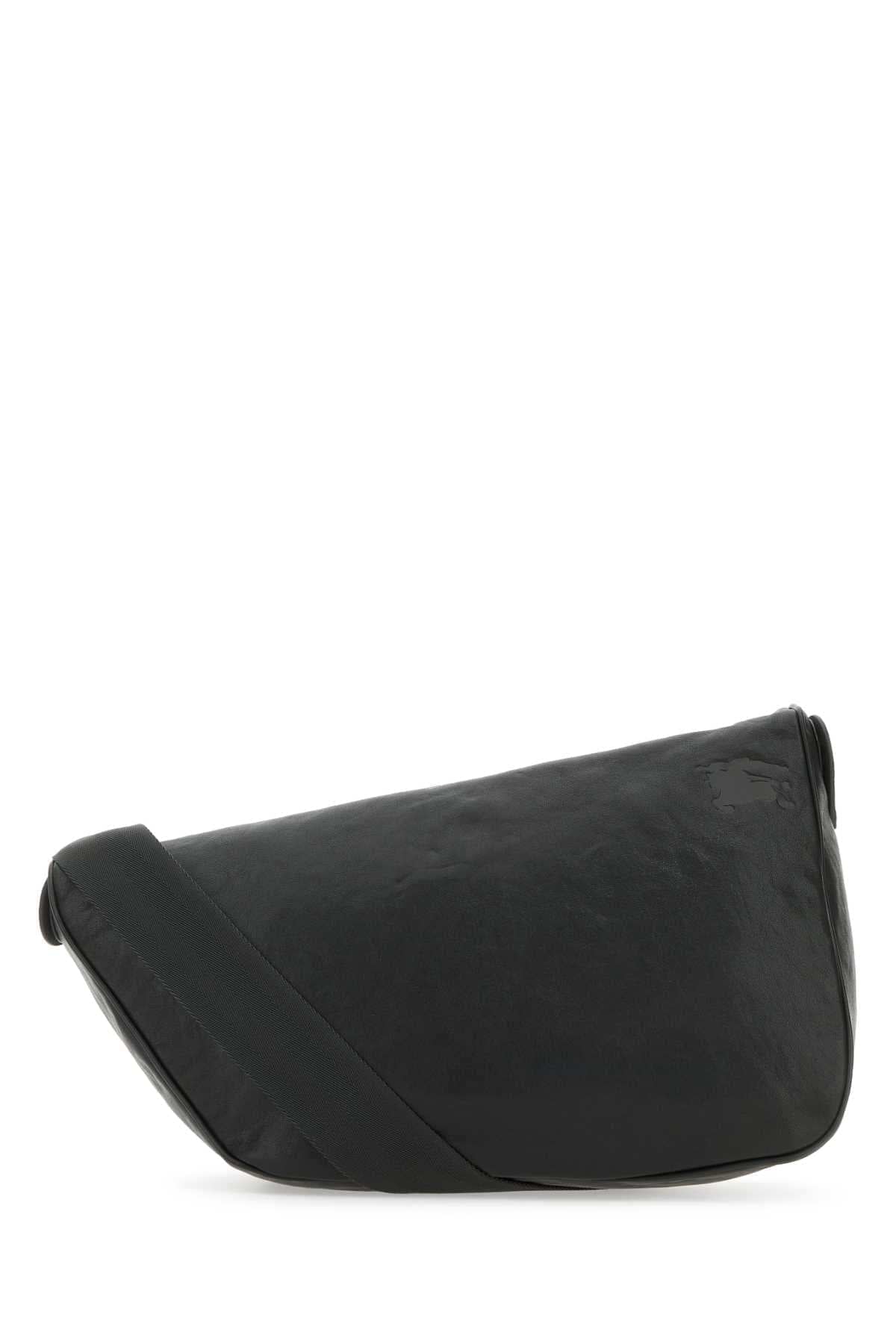 Burberry Men Slate Leather Large Shield Crossbody Bag BURBERRY