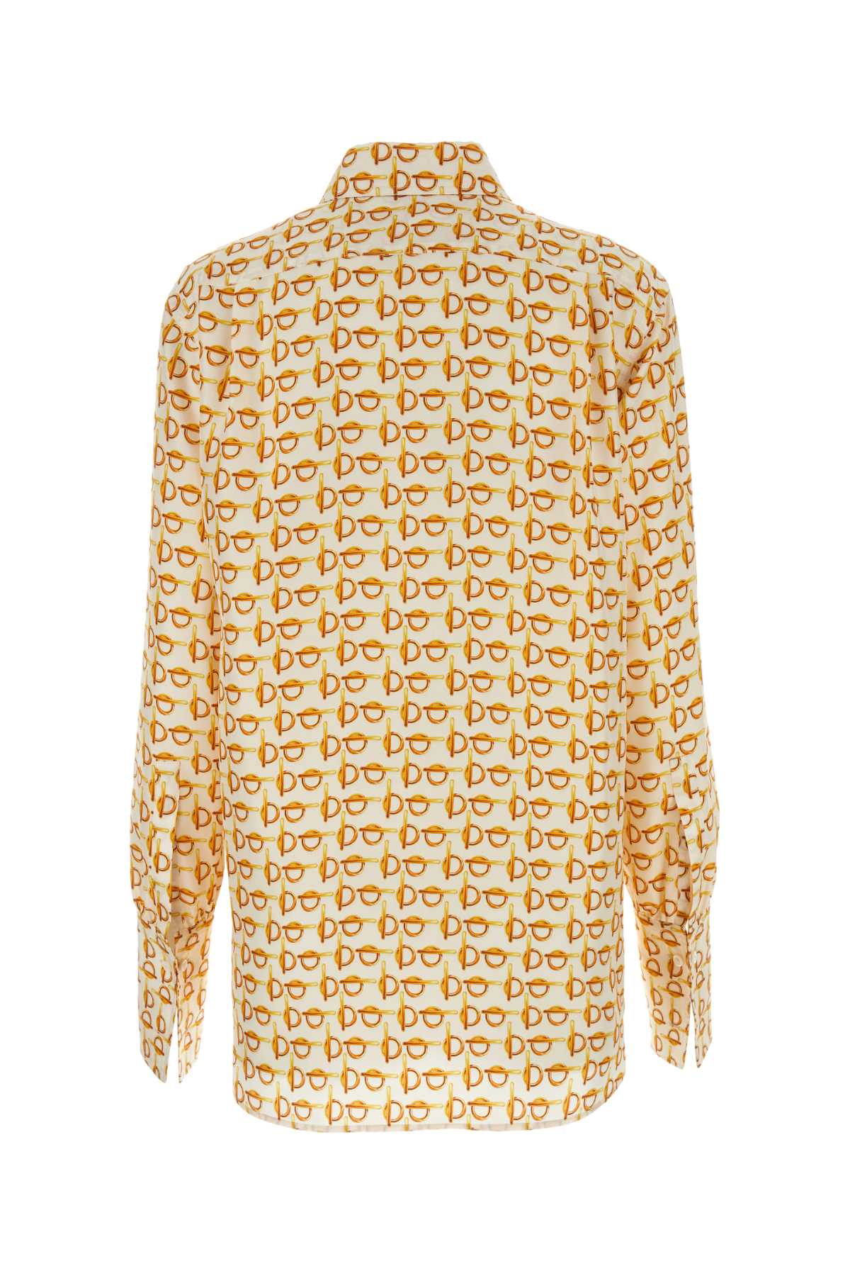 Burberry Women Printed Silk B Shirt BURBERRY