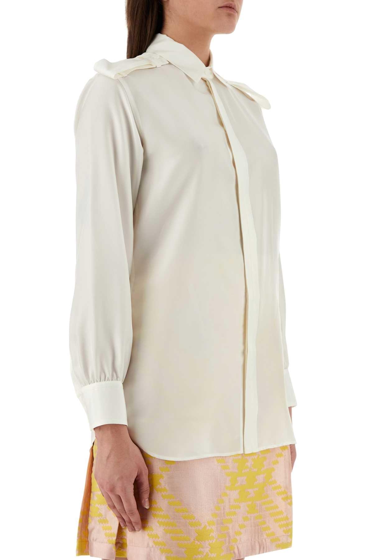 Burberry Women White Silk Shirt BURBERRY