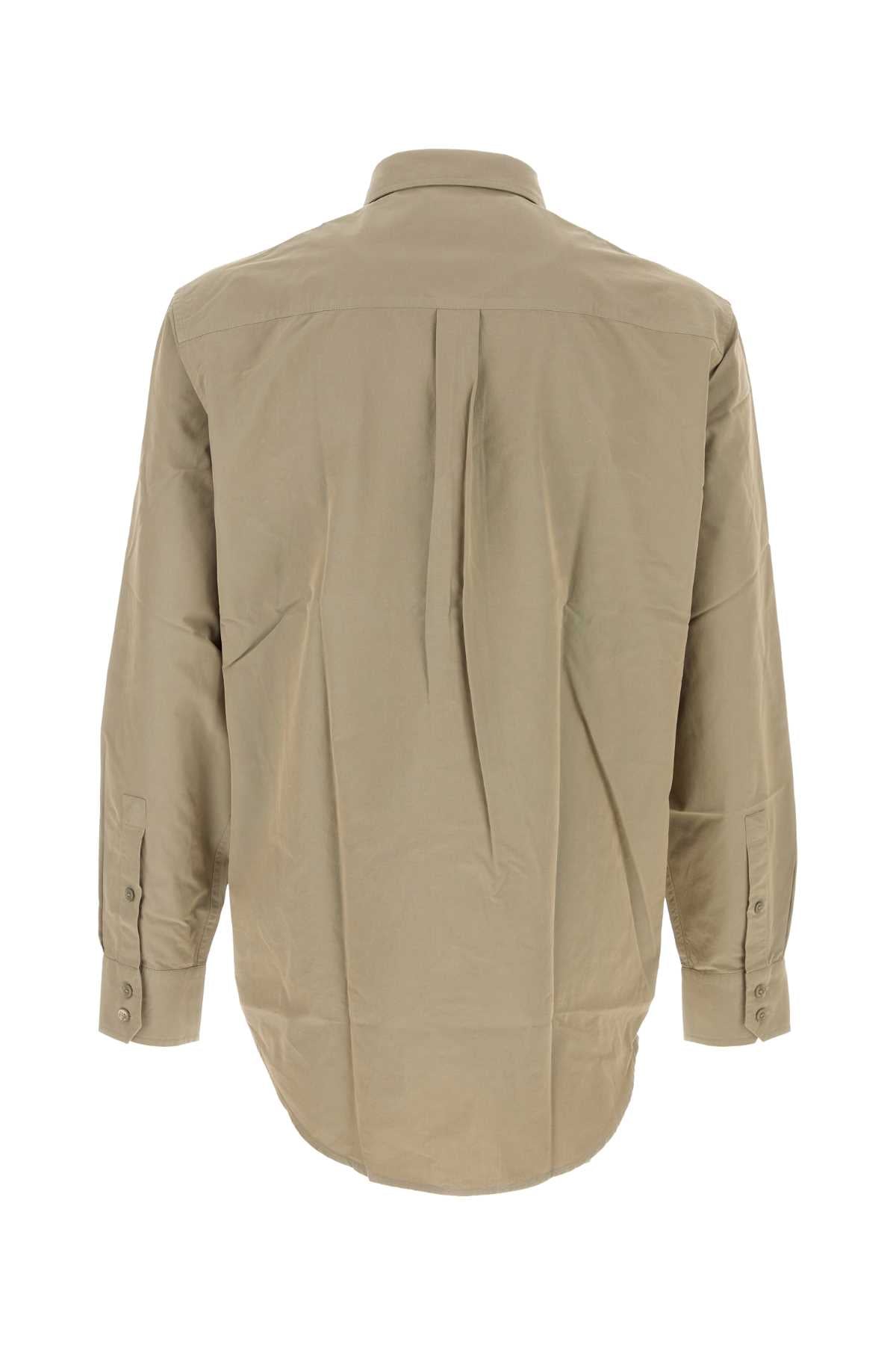 Burberry Men Khaki Poplin Shirt BURBERRY