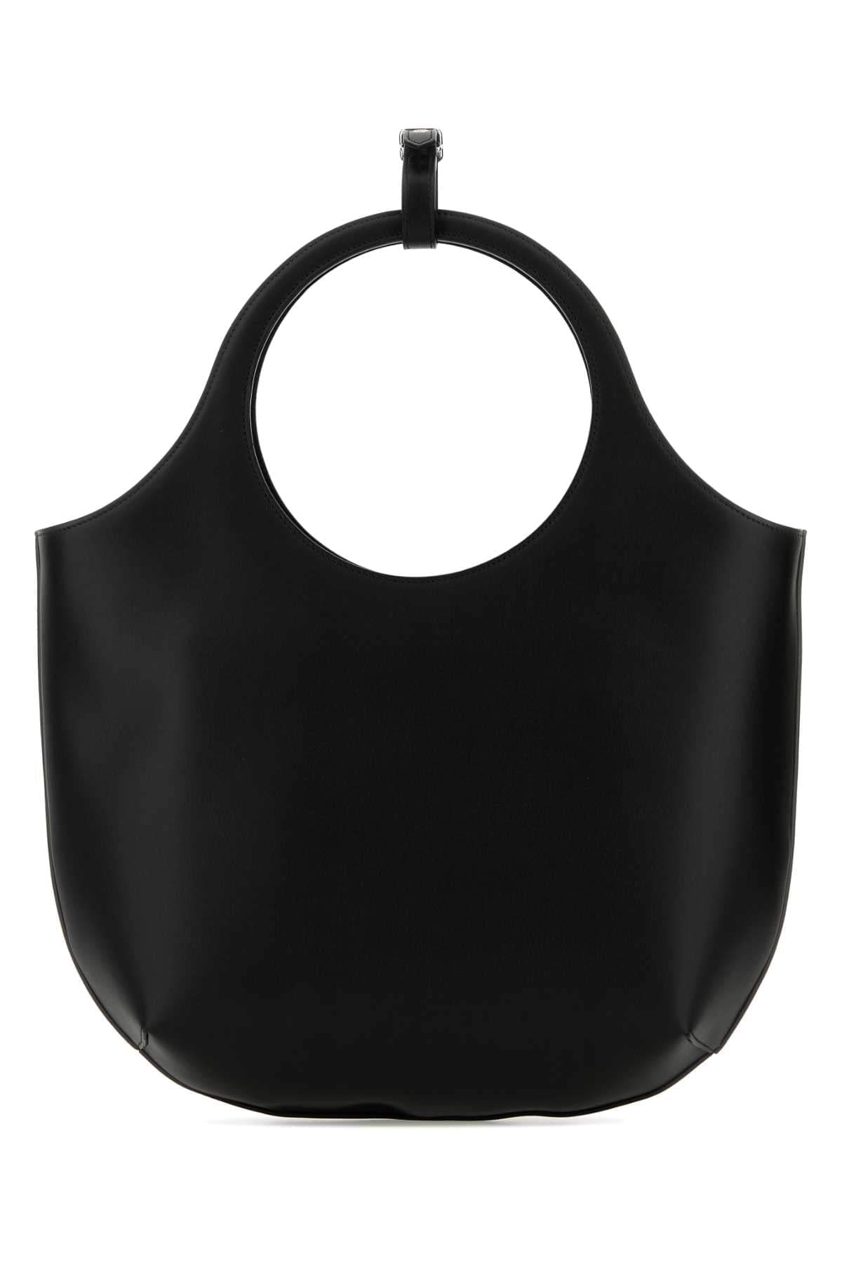 Courreges Women Black Leather Medium Holy Handbag COURREGES
