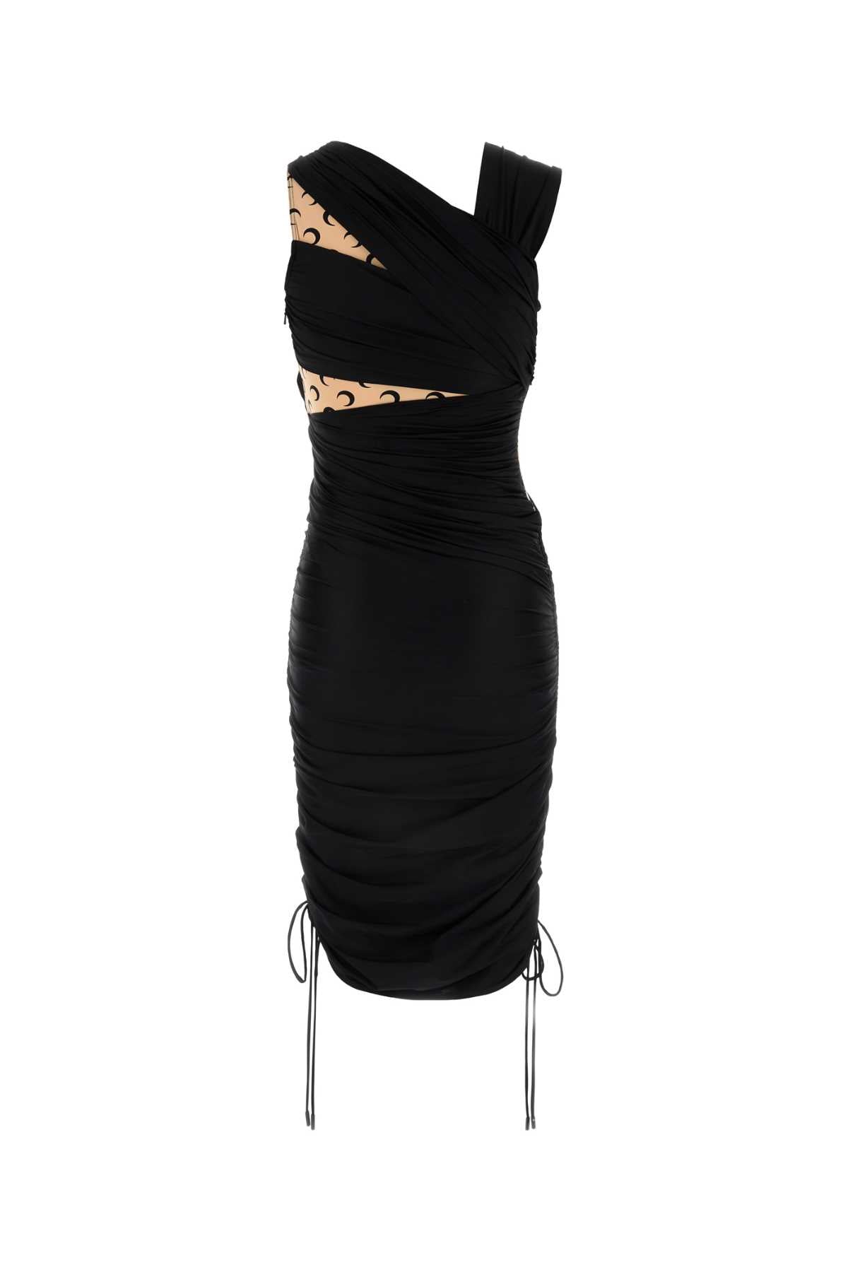 Marine Serre Women Black Stretch Nylon Dress MARINE SERRE