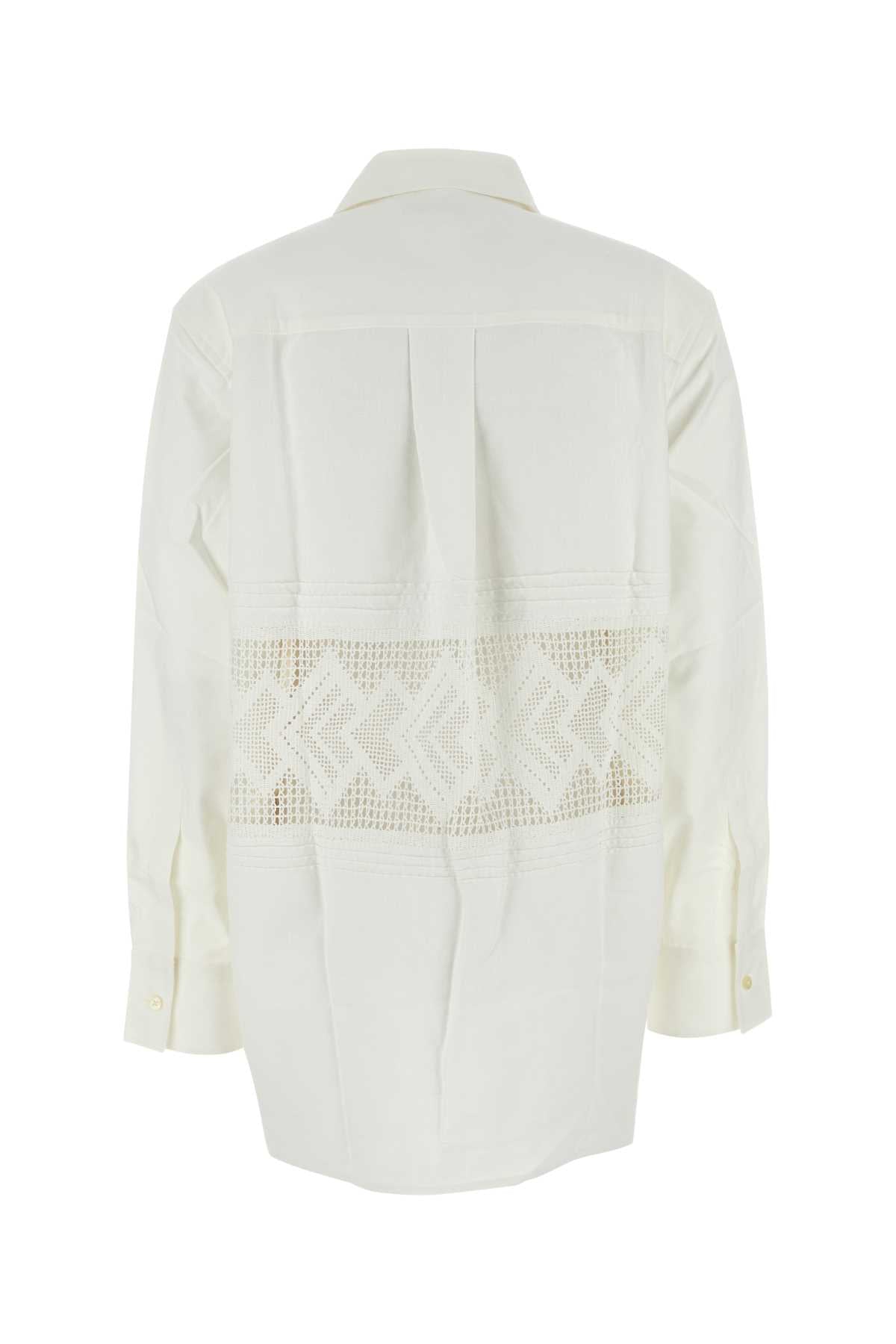 Marine Serre Women White Cotton Shirt MARINE SERRE
