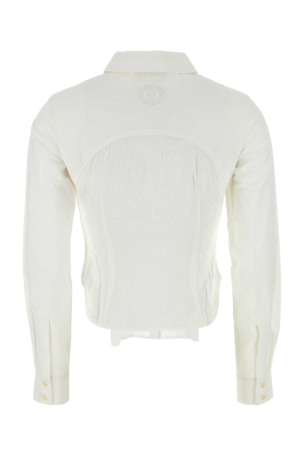 Marine Serre Women White Cotton Shirt MARINE SERRE