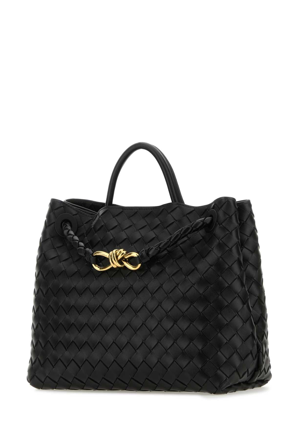 Bottega Veneta Women Black Leather Andiamo Medium Handbag BOTTEGA VENETA